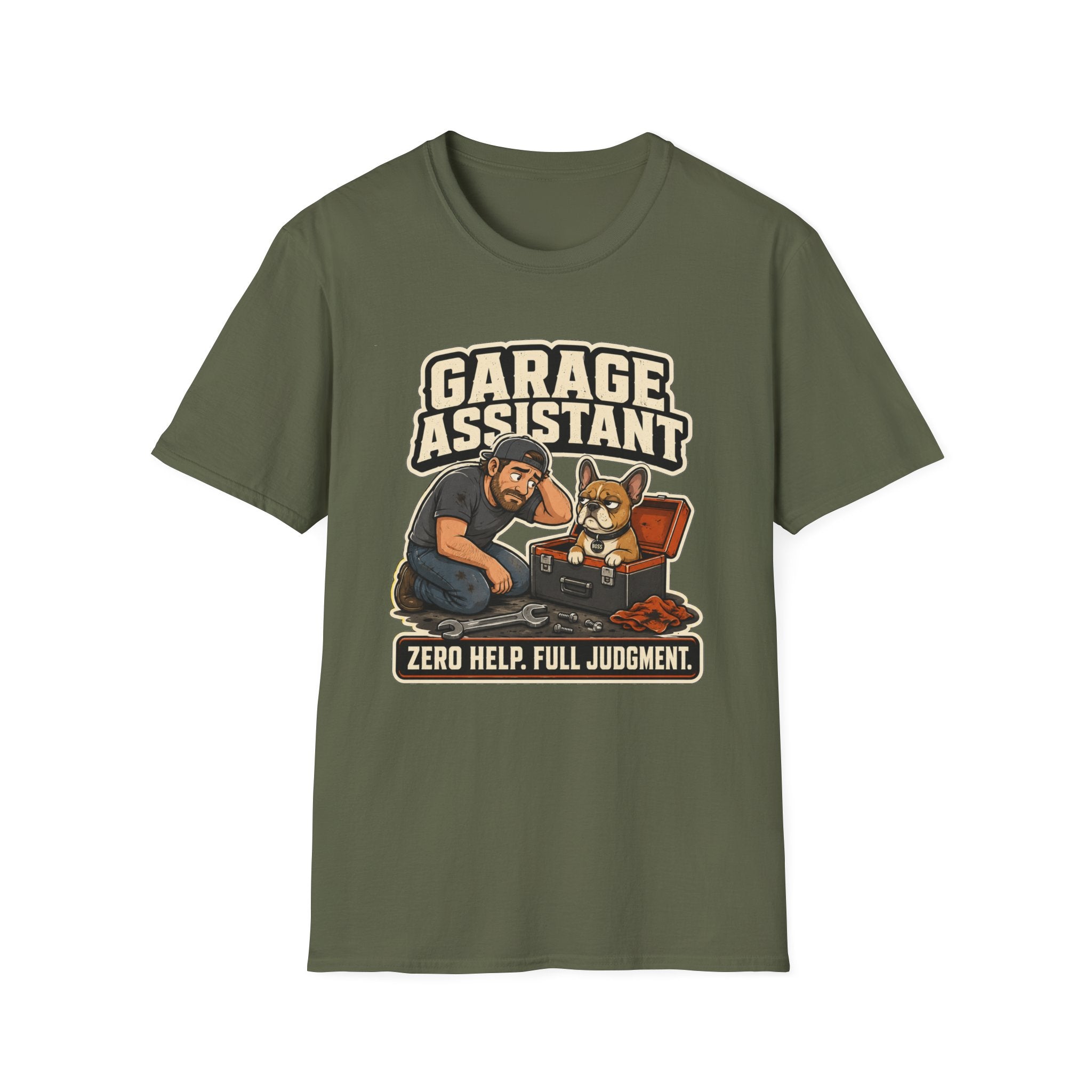 Frenchie Garage Assistant T-Shirt