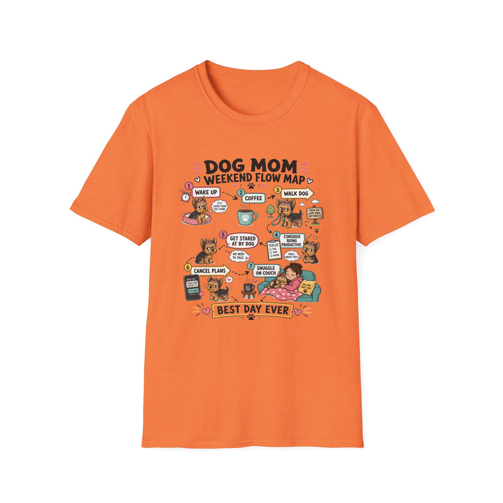 Dog Mom Weekend Flow Map T-Shirt