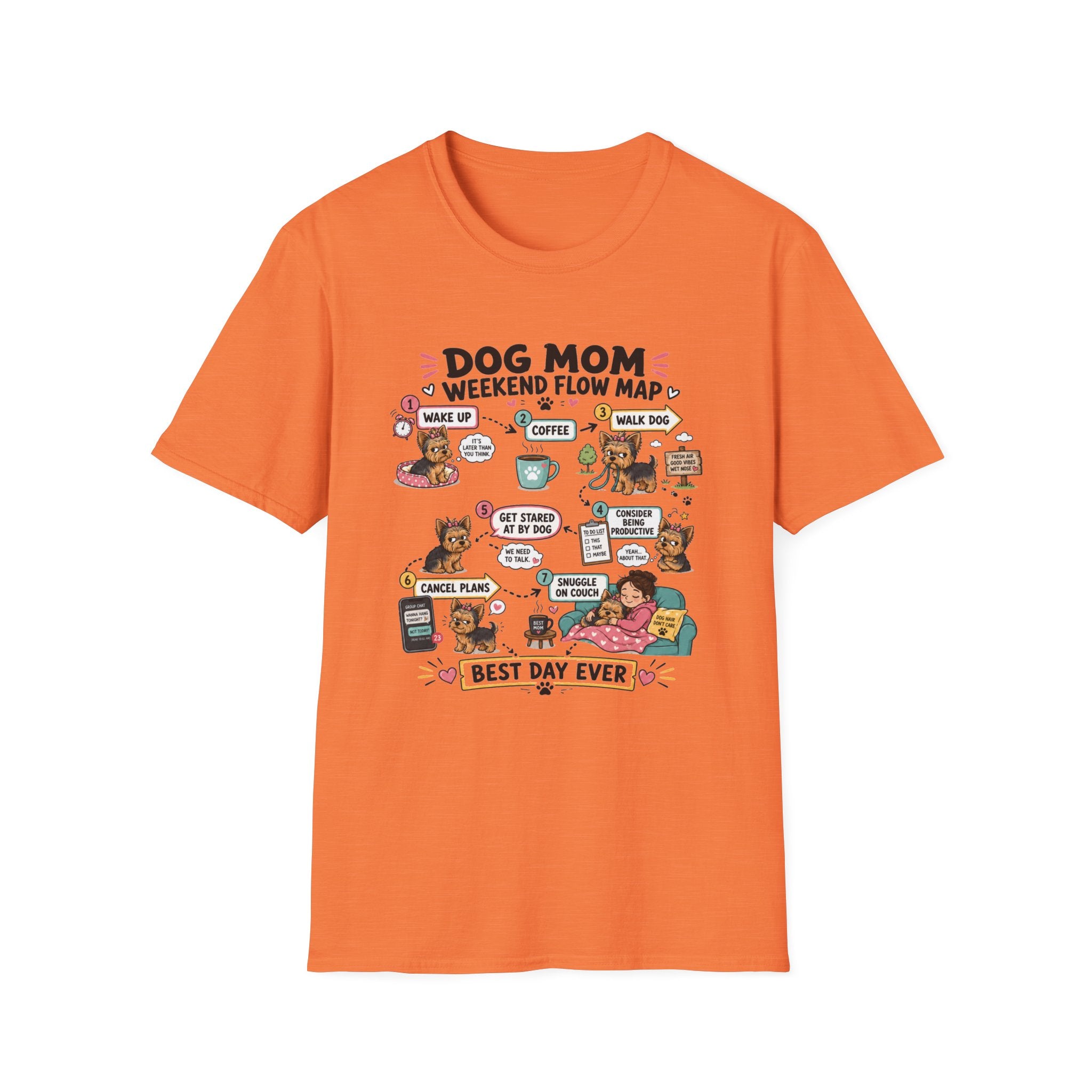 Dog Mom Weekend Flow Map T-Shirt