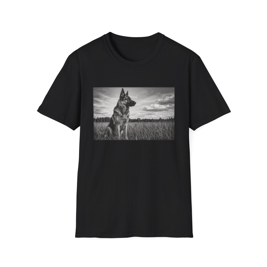 German Shepherd Guarding The Field Pose T-Shirt
