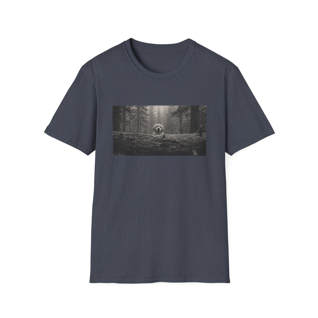 Retriever Behind A Log Pose T-Shirt