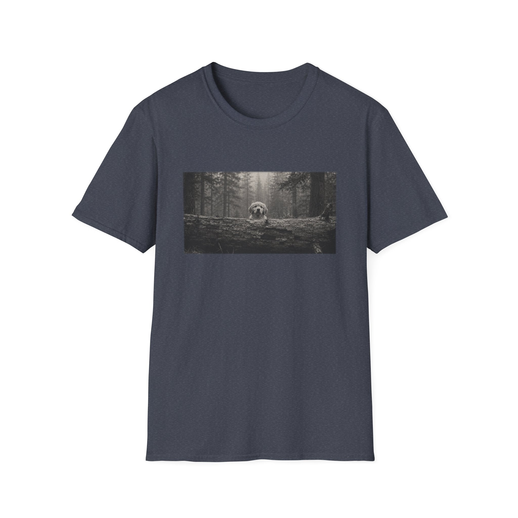 Retriever Behind A Log Pose T-Shirt