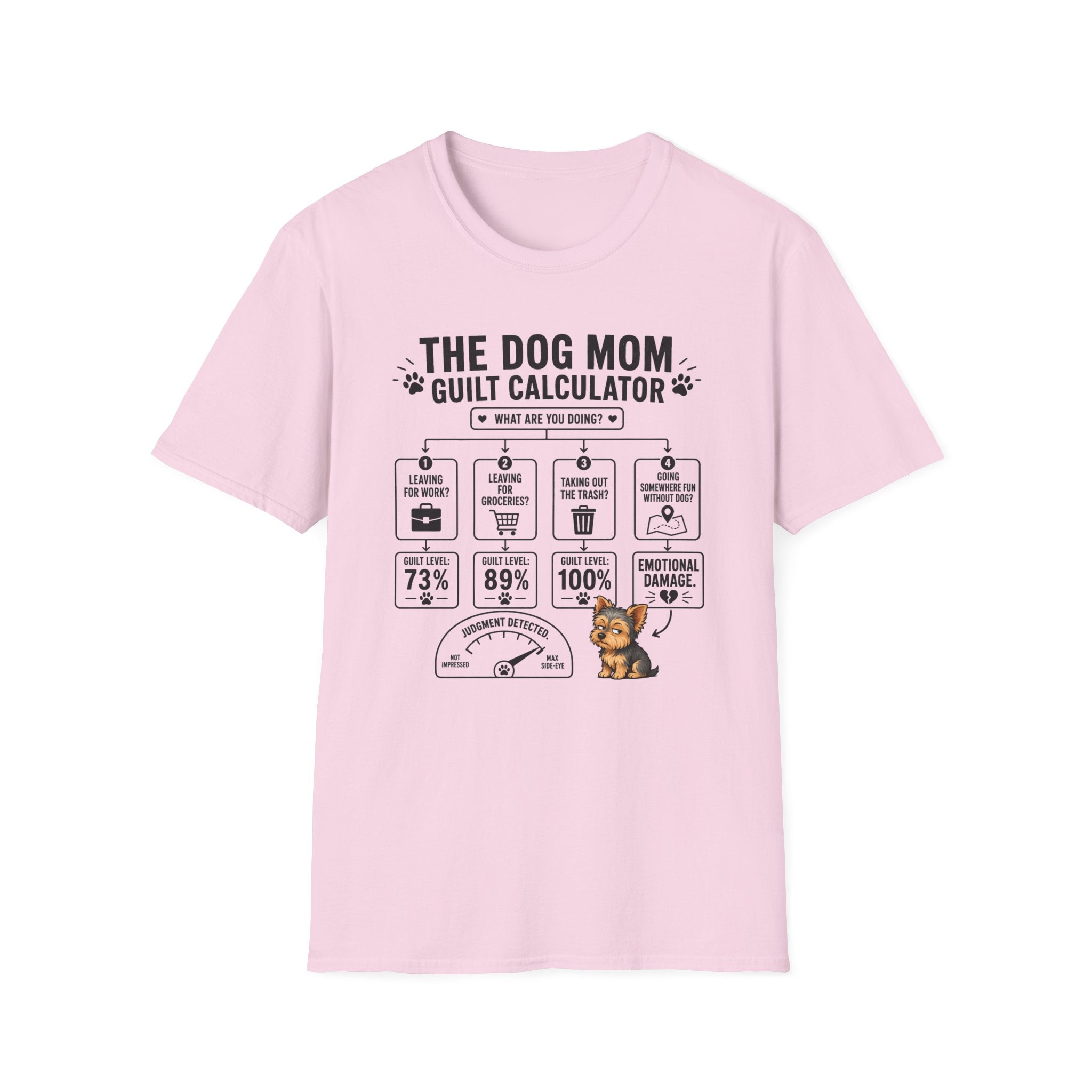Dog Mom Guilt Calculator T-Shirt