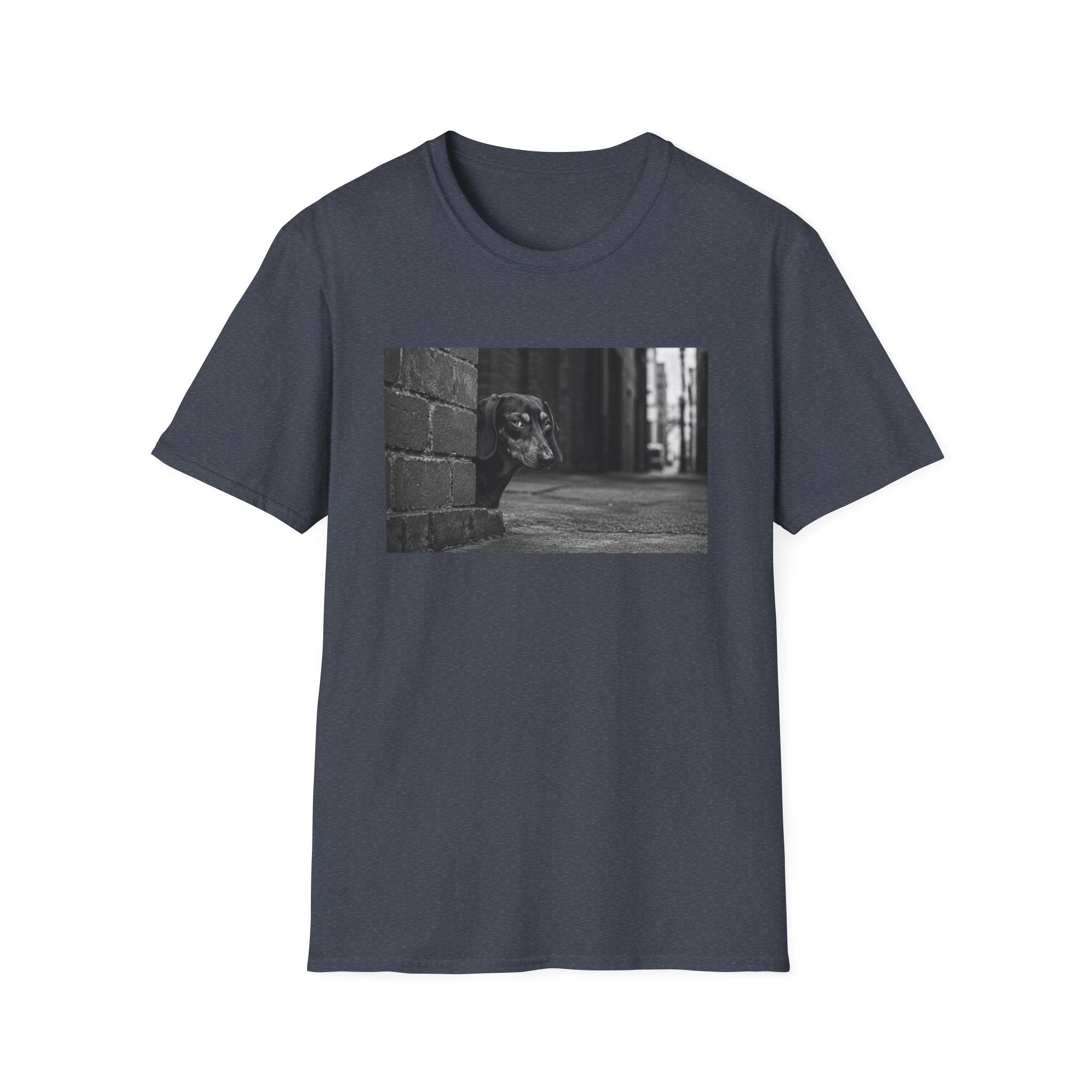 Dachshund Behind A Building Pose T-Shirt