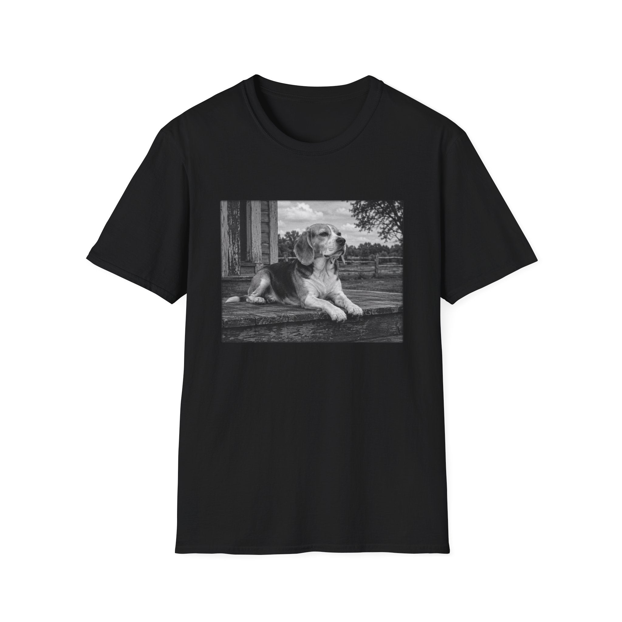 Beagle Sitting On The Porch Pose T-Shirt
