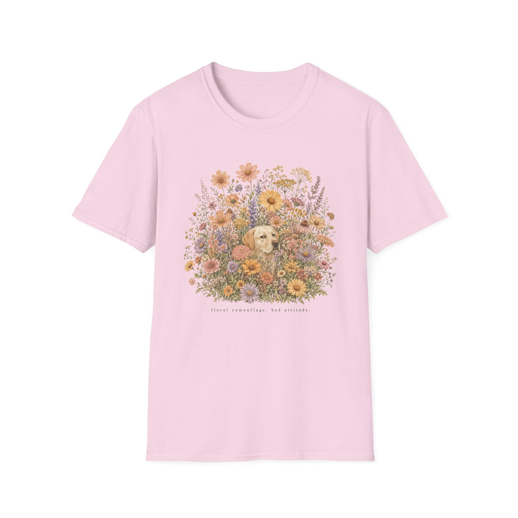 Golden Retriever Floral Camouflage T-Shirt