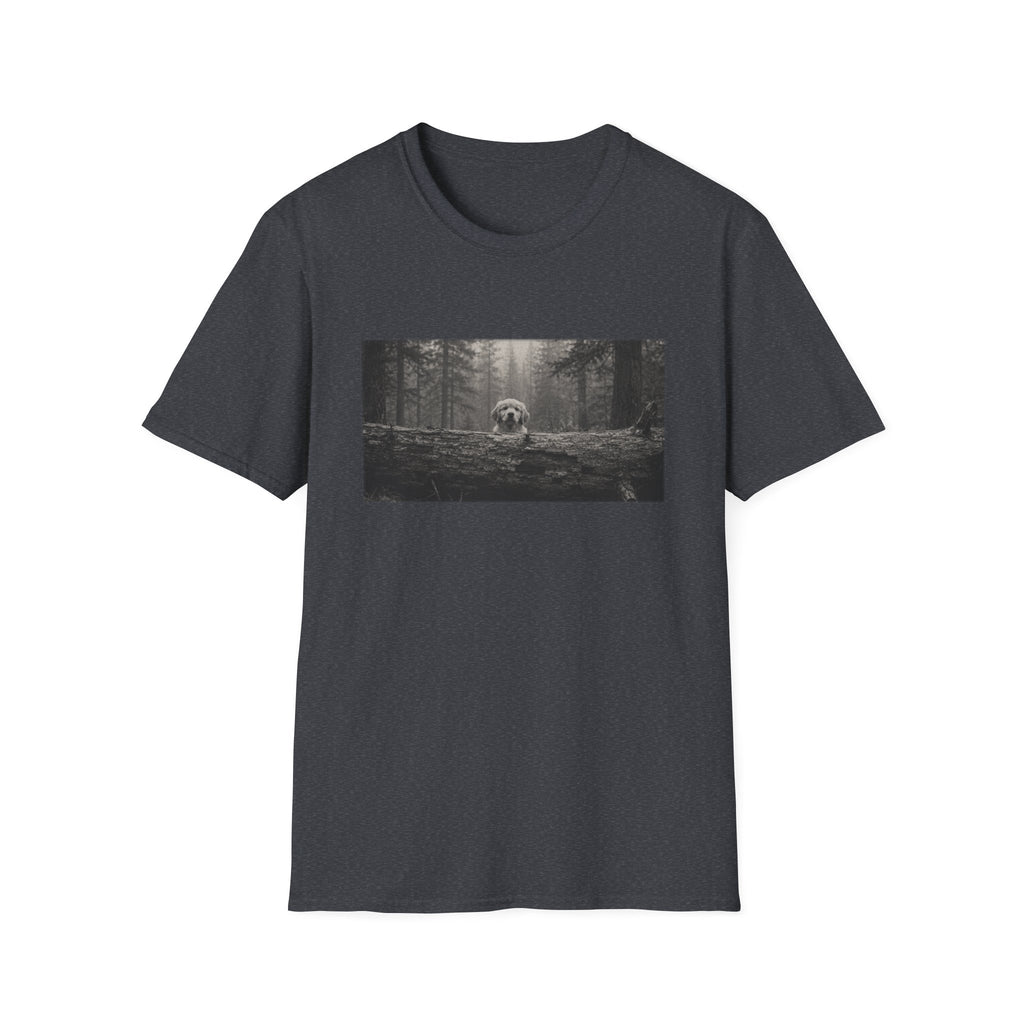 Retriever Behind A Log Pose T-Shirt