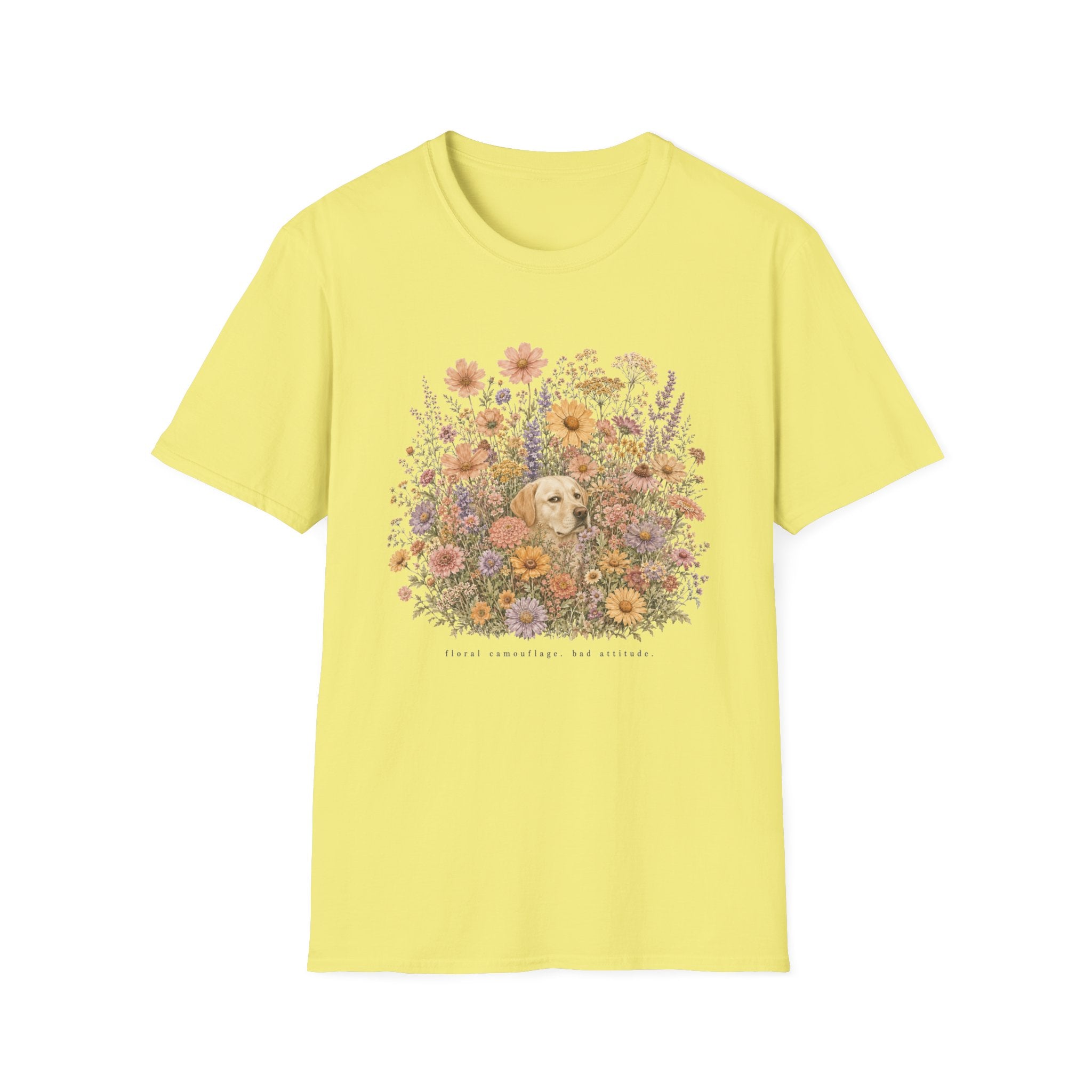 Golden Retriever Floral Camouflage T-Shirt