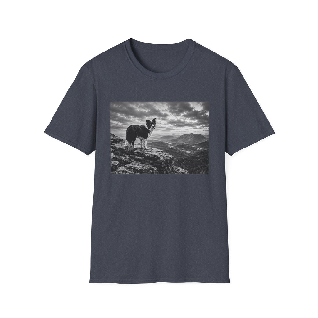 Border Collie On The Cliff Pose T-Shirt