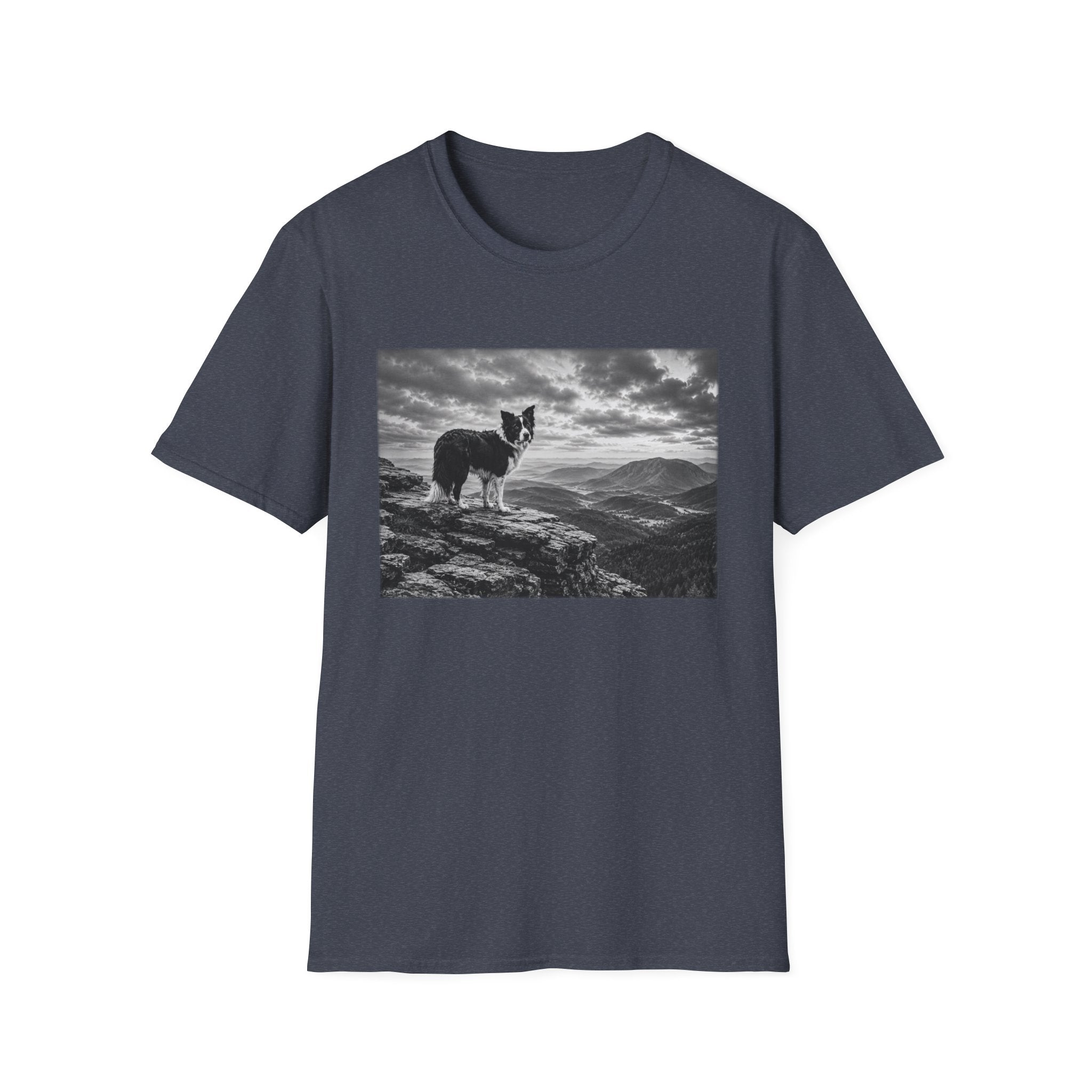 Border Collie On The Cliff Pose T-Shirt