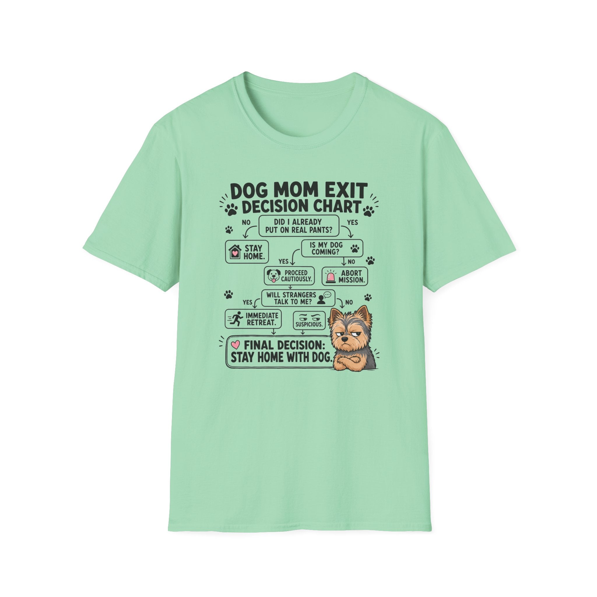 Dog Mom Exit Decision Chart T-Shirt