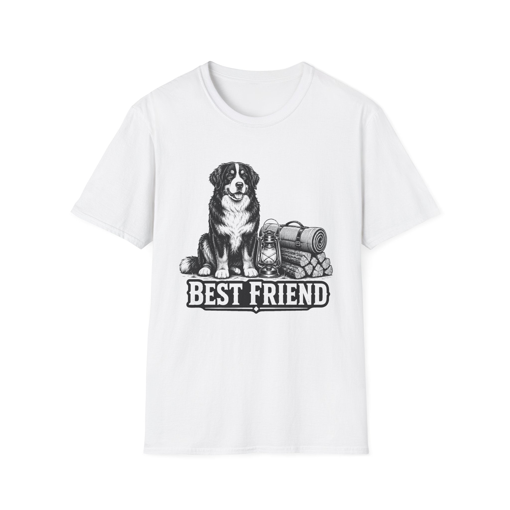 Bernese Mountain Dog Best Friend Camping T-Shirt