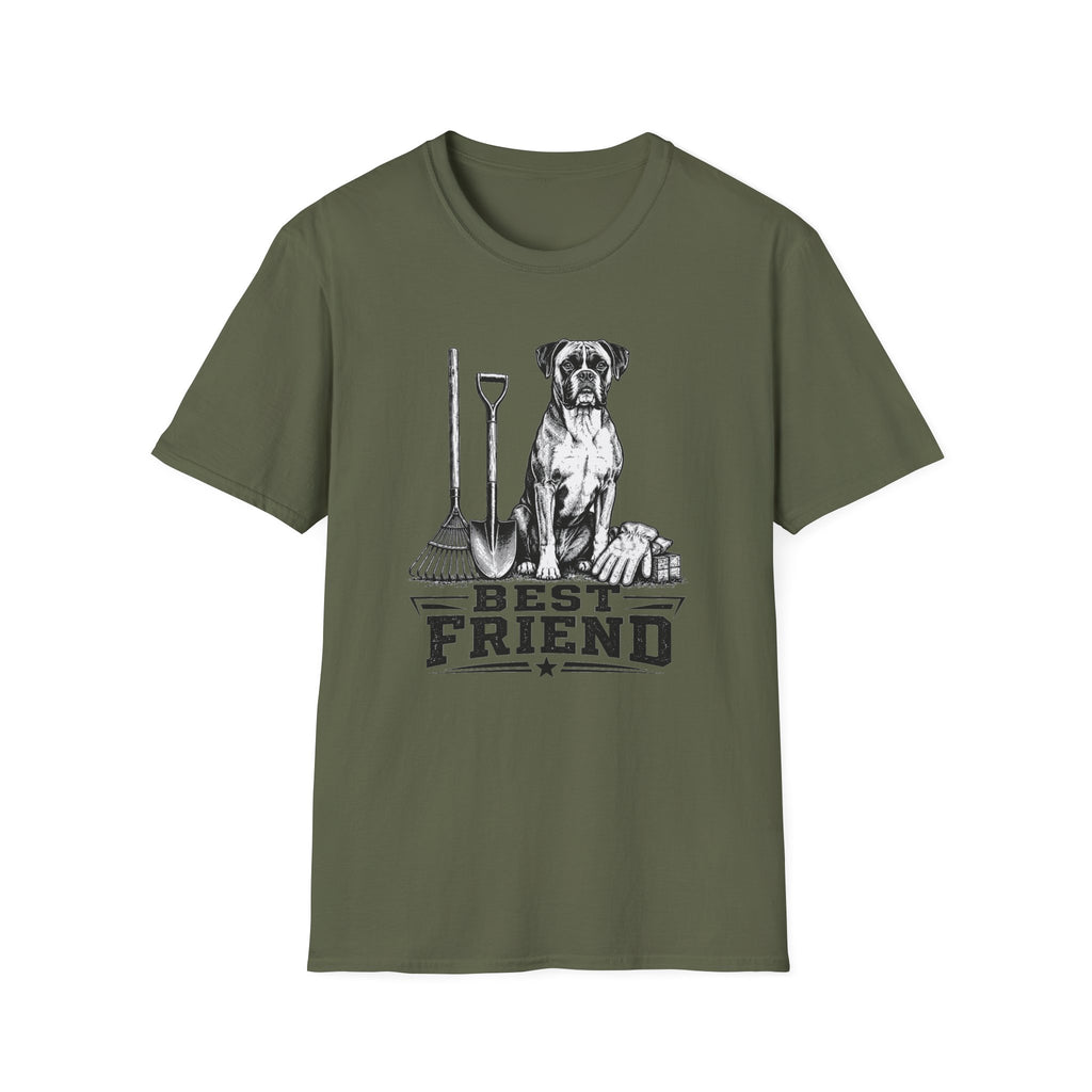 Boxer Best Friend Yardwork T-Shirt