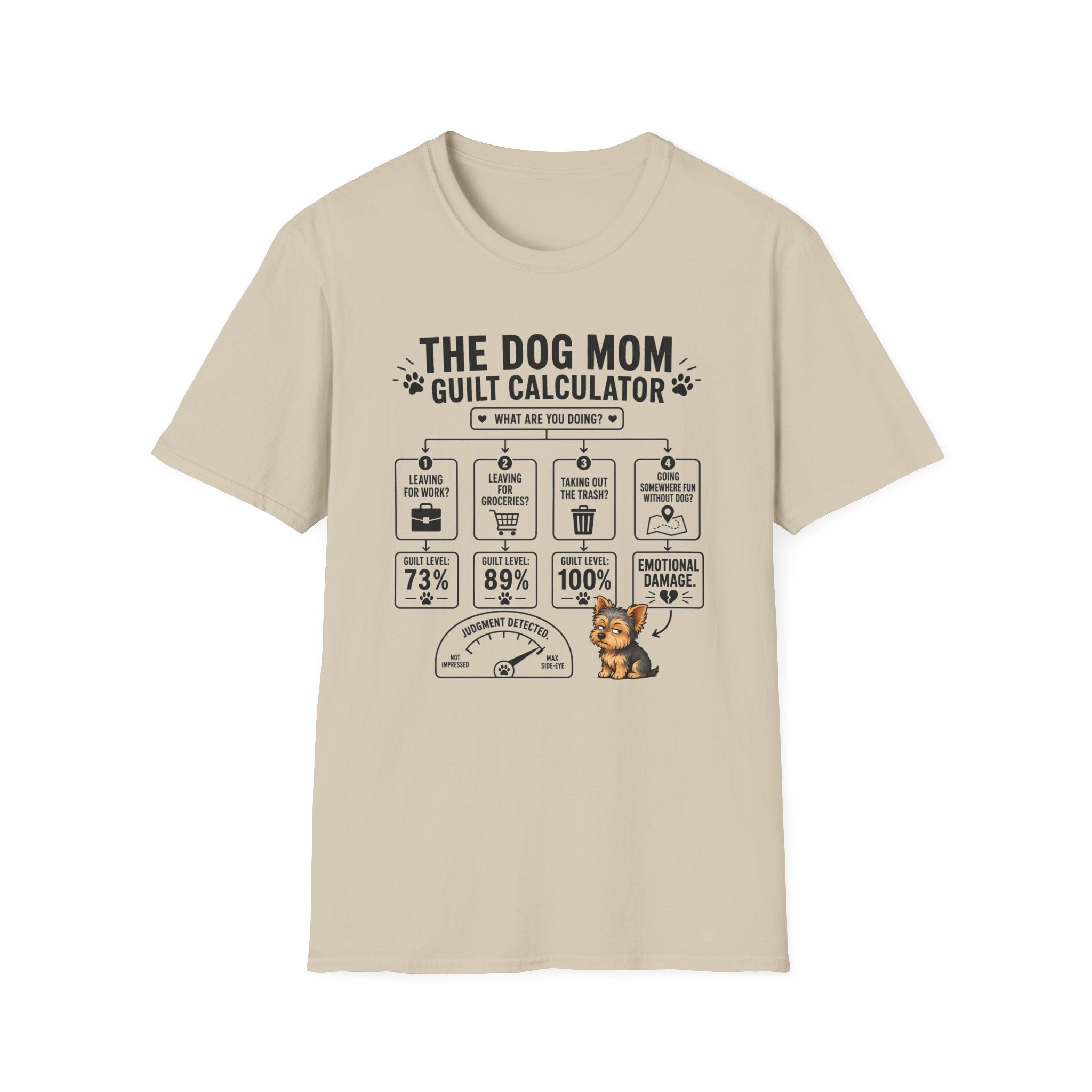 Dog Mom Guilt Calculator T-Shirt