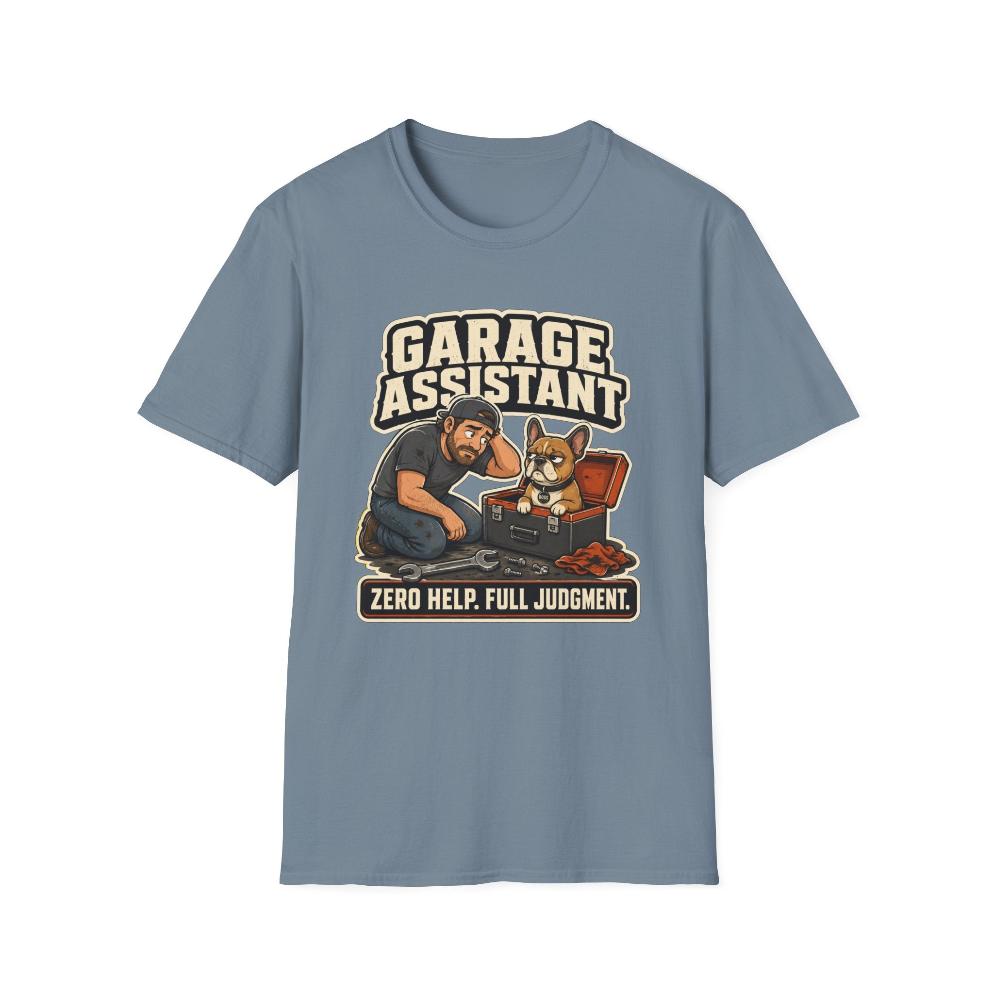Frenchie Garage Assistant T-Shirt