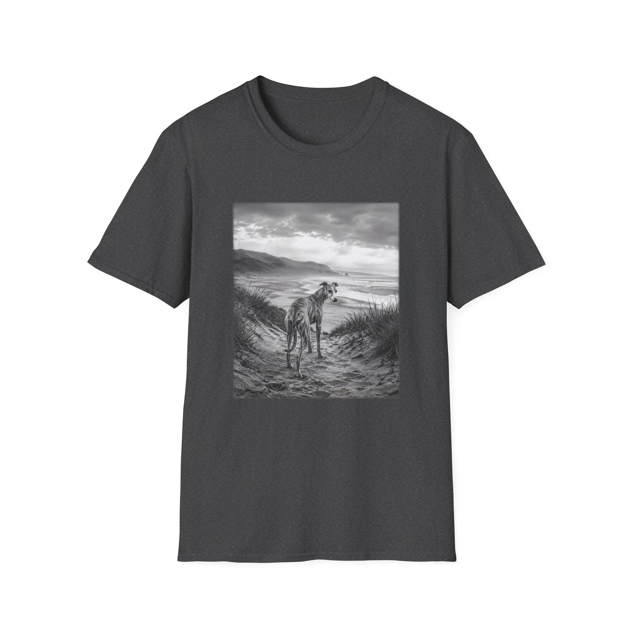 Whippet On The Beach Pose T-Shirt