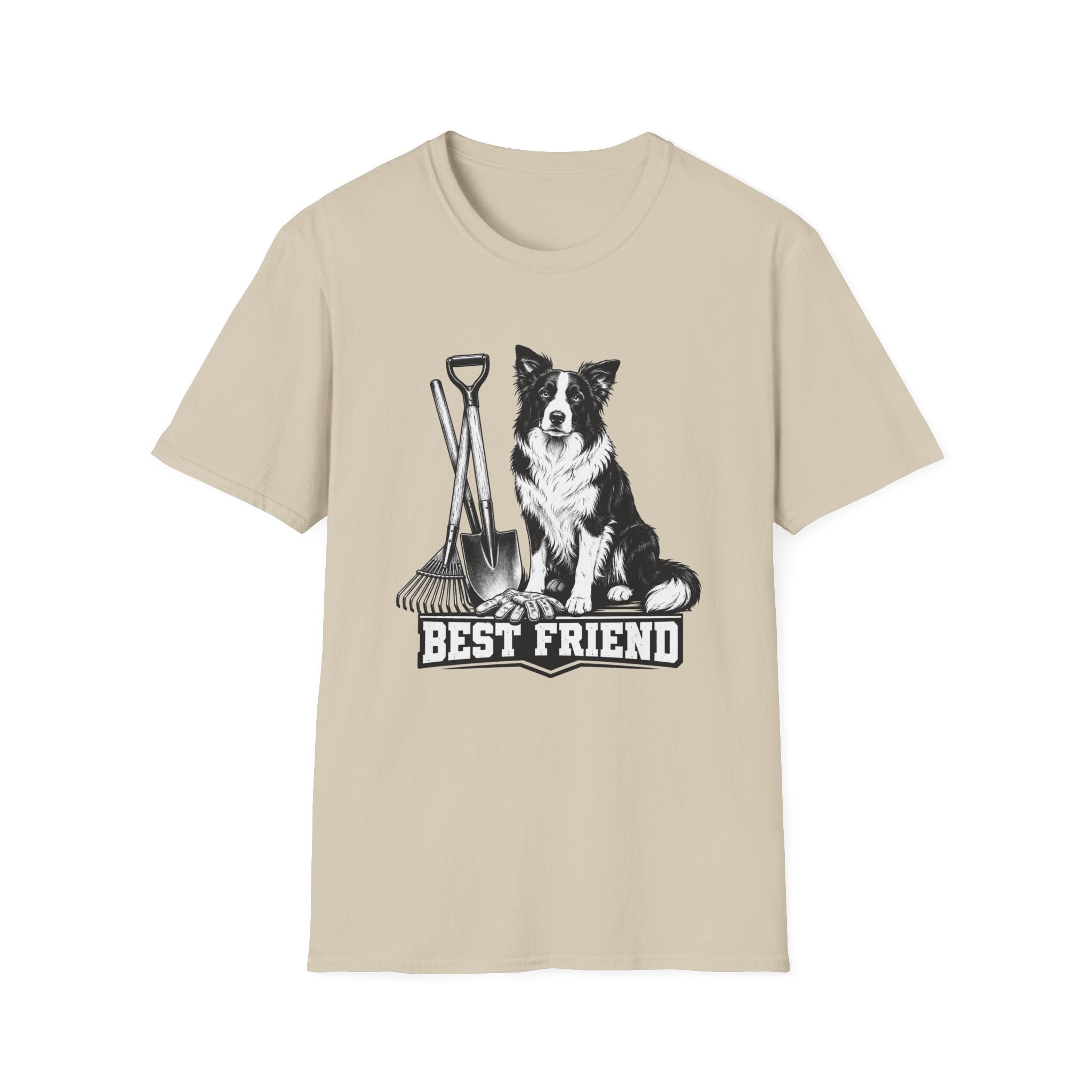 Border Collie Best Friend Yardwork T-Shirt