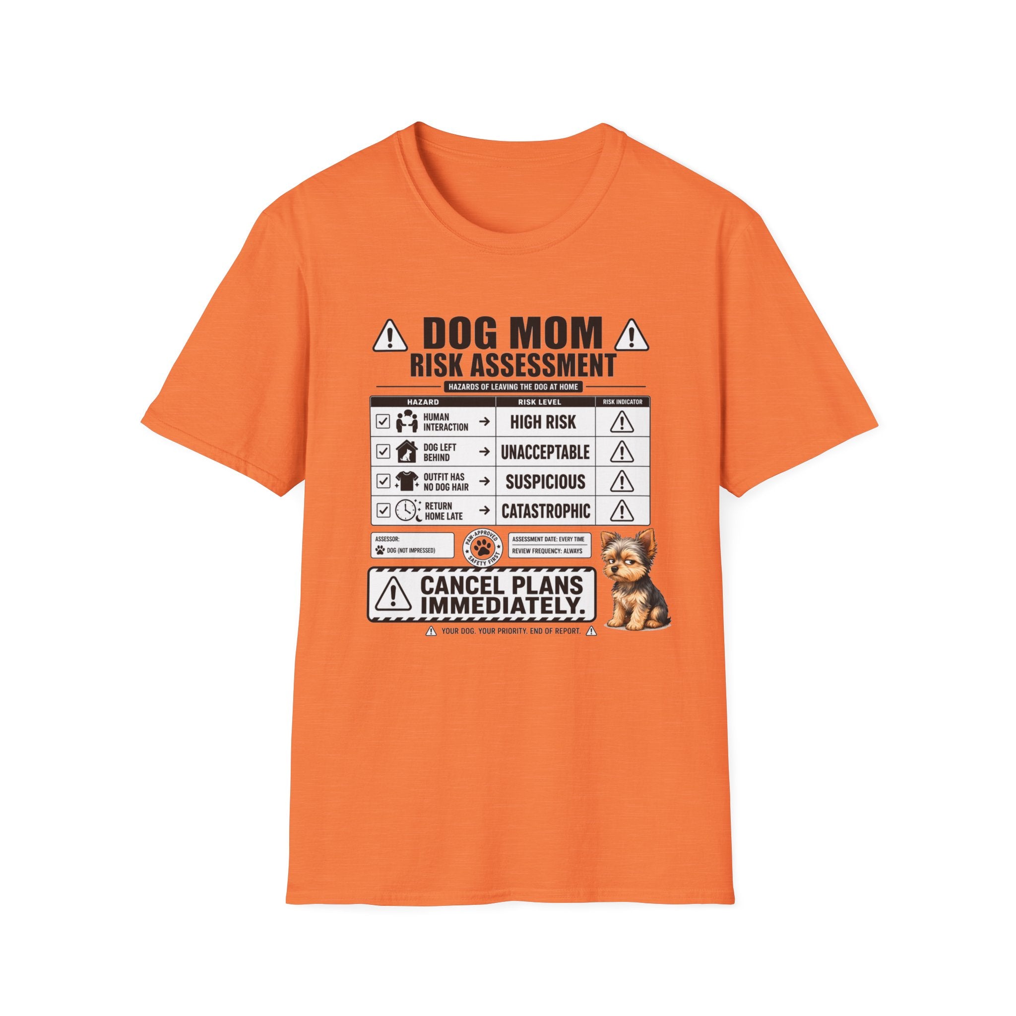 Dog Mom Risk Assessment T-Shirt