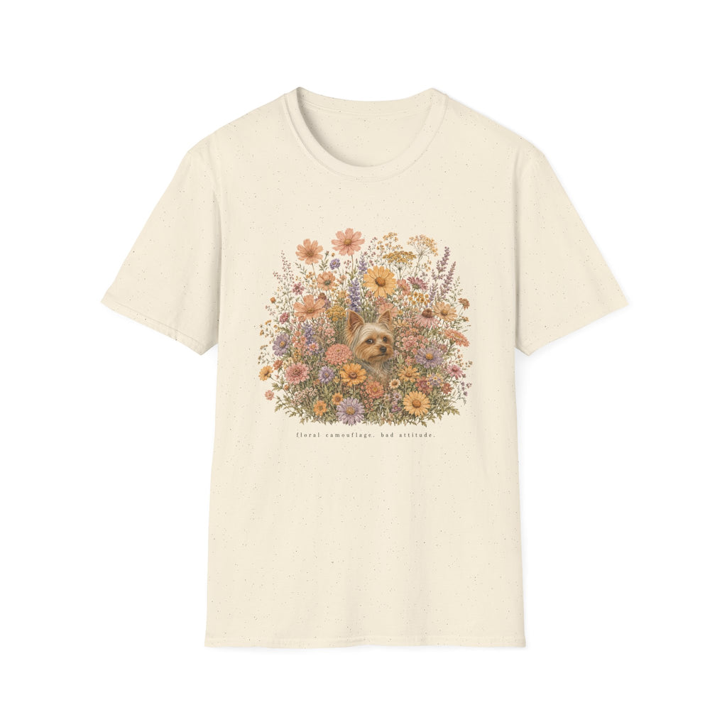 Yorkie Floral Camouflage T-Shirt