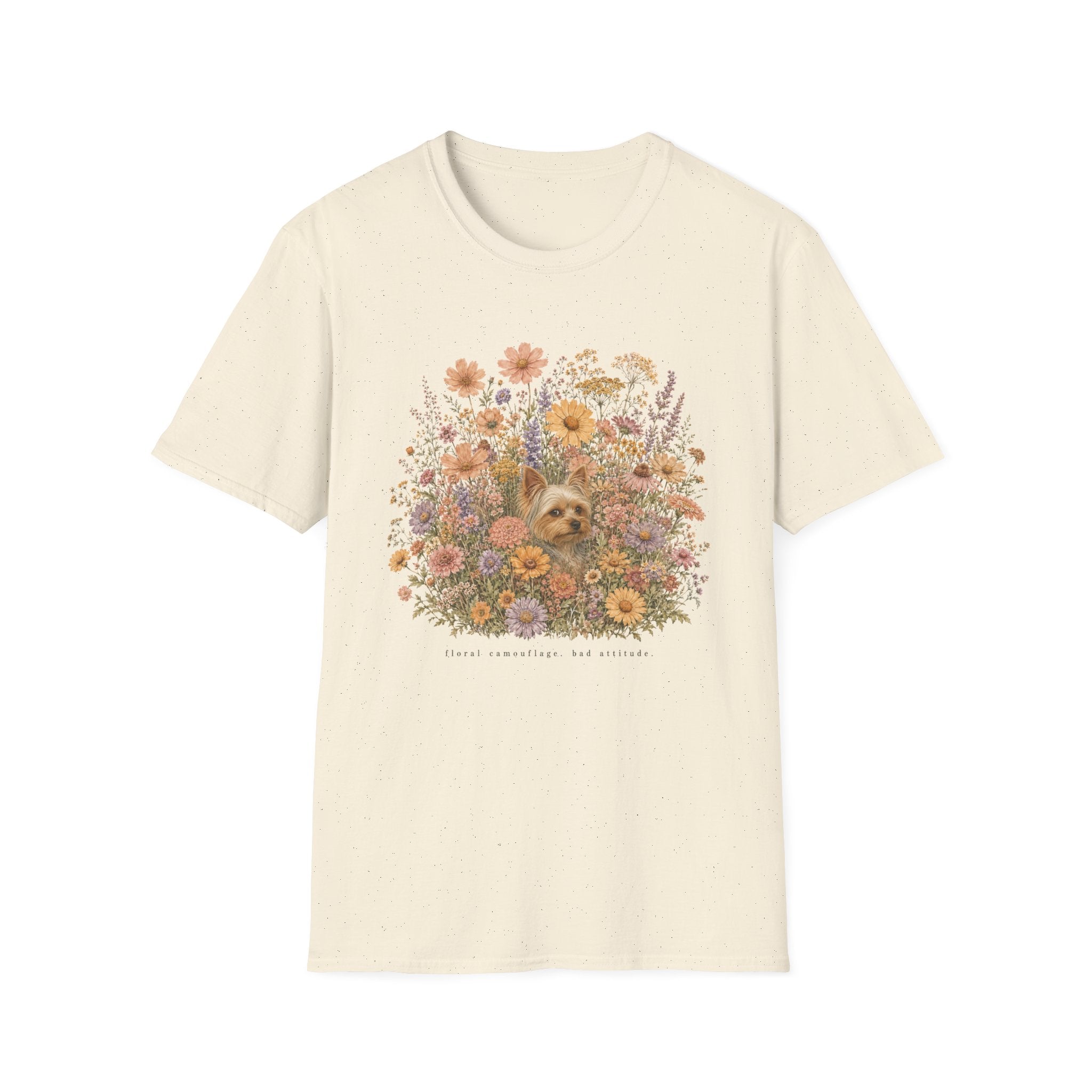 Yorkie Floral Camouflage T-Shirt
