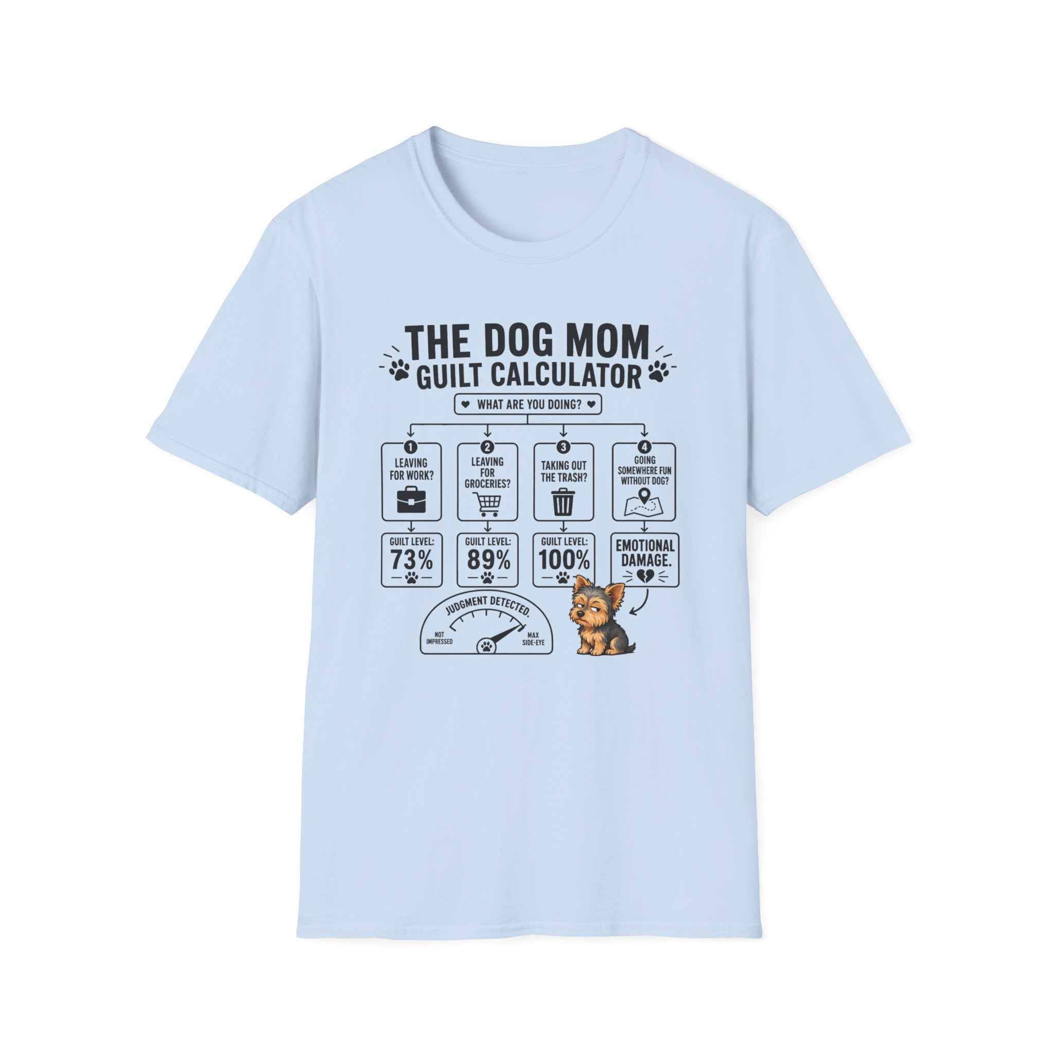 Dog Mom Guilt Calculator T-Shirt