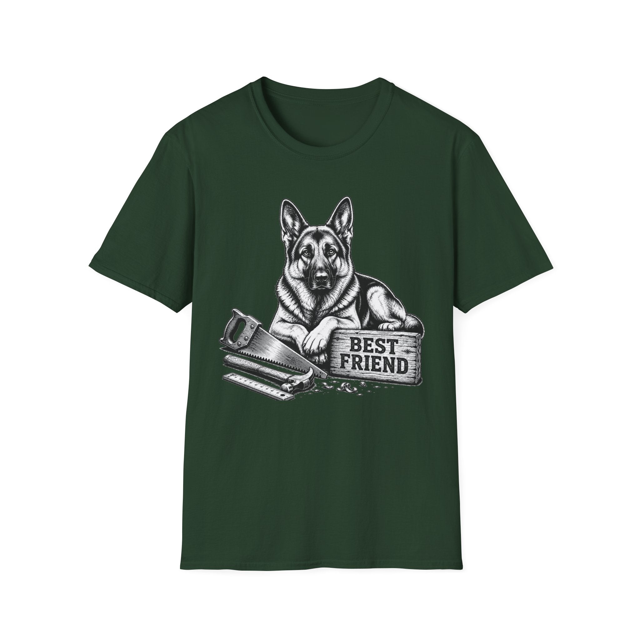 German Shepherd Best Friend Woodworking T-Shirt
