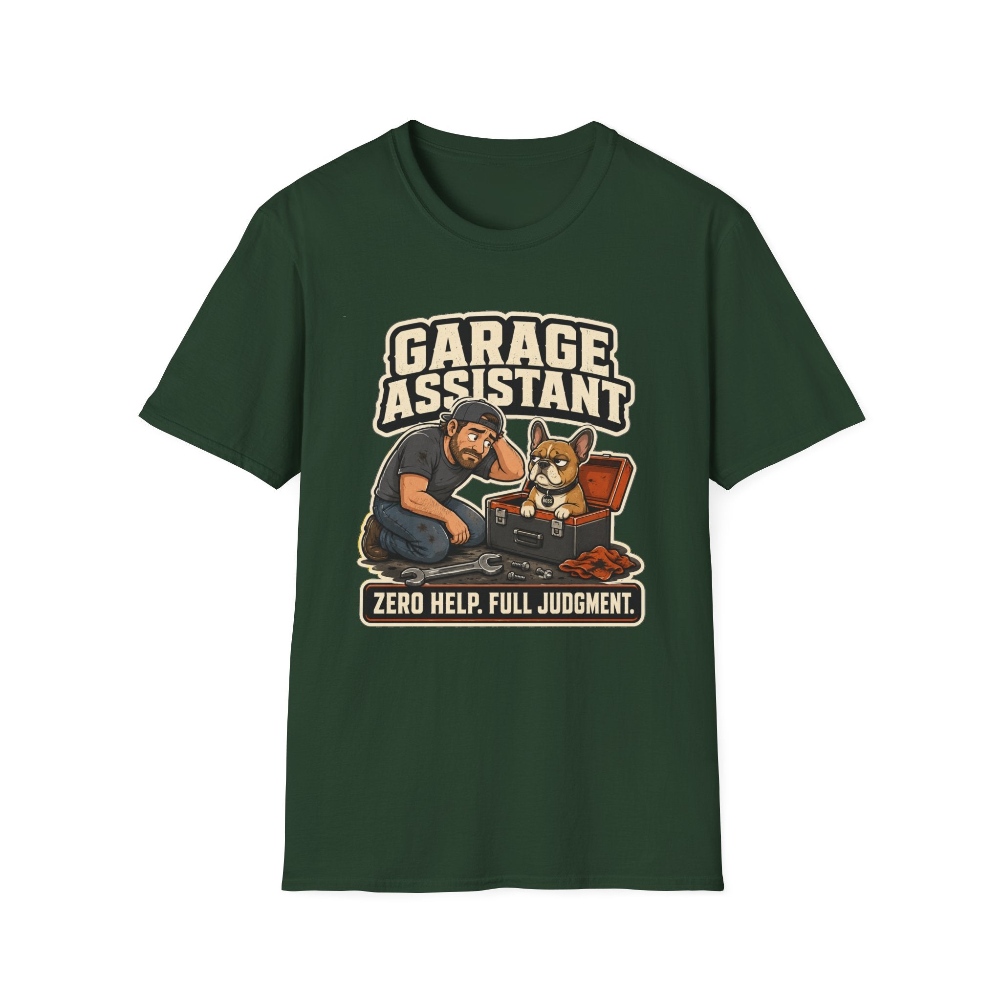 Frenchie Garage Assistant T-Shirt
