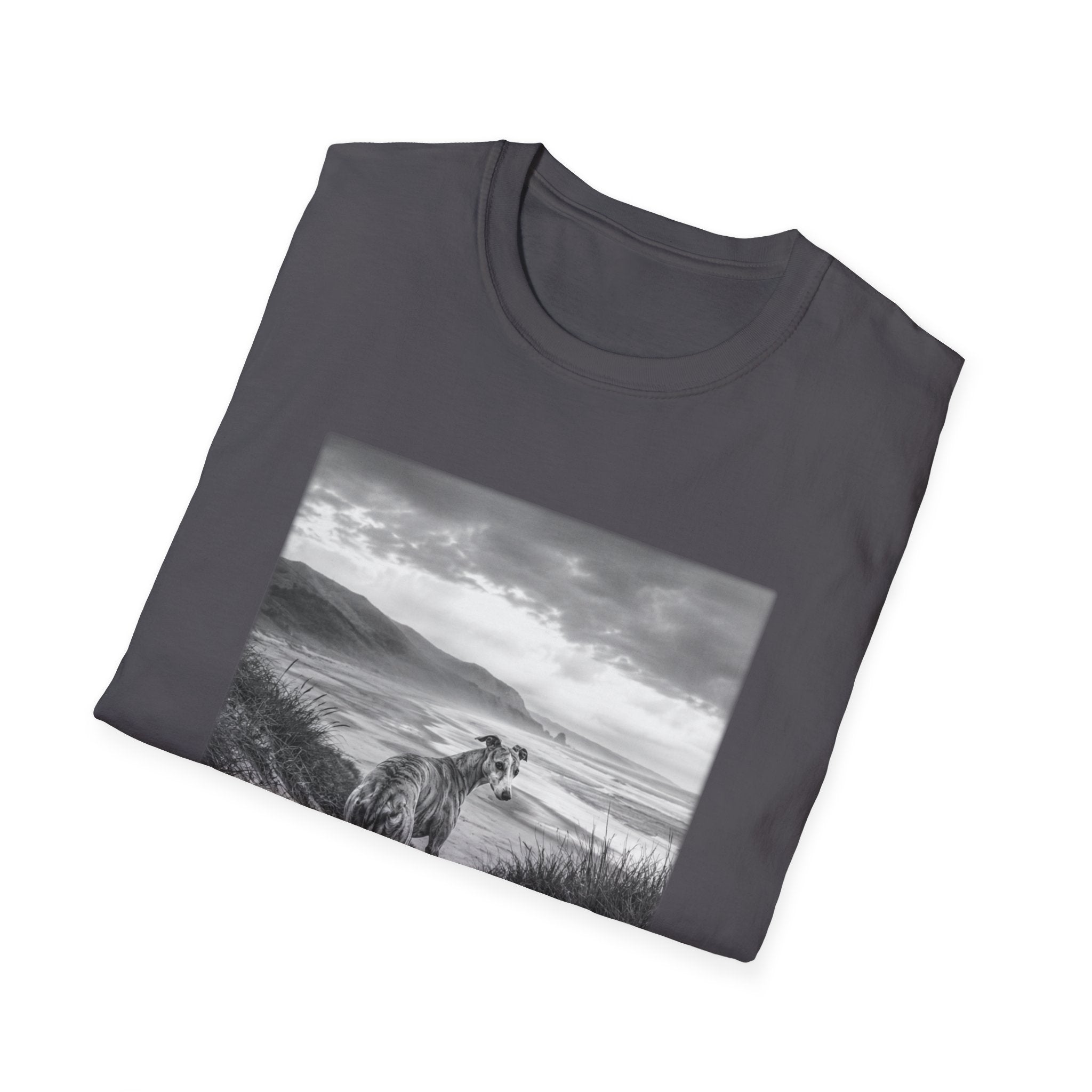Whippet On The Beach Pose T-Shirt
