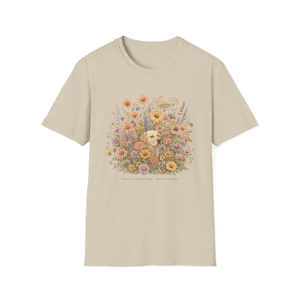 Golden Retriever Floral Camouflage T-Shirt