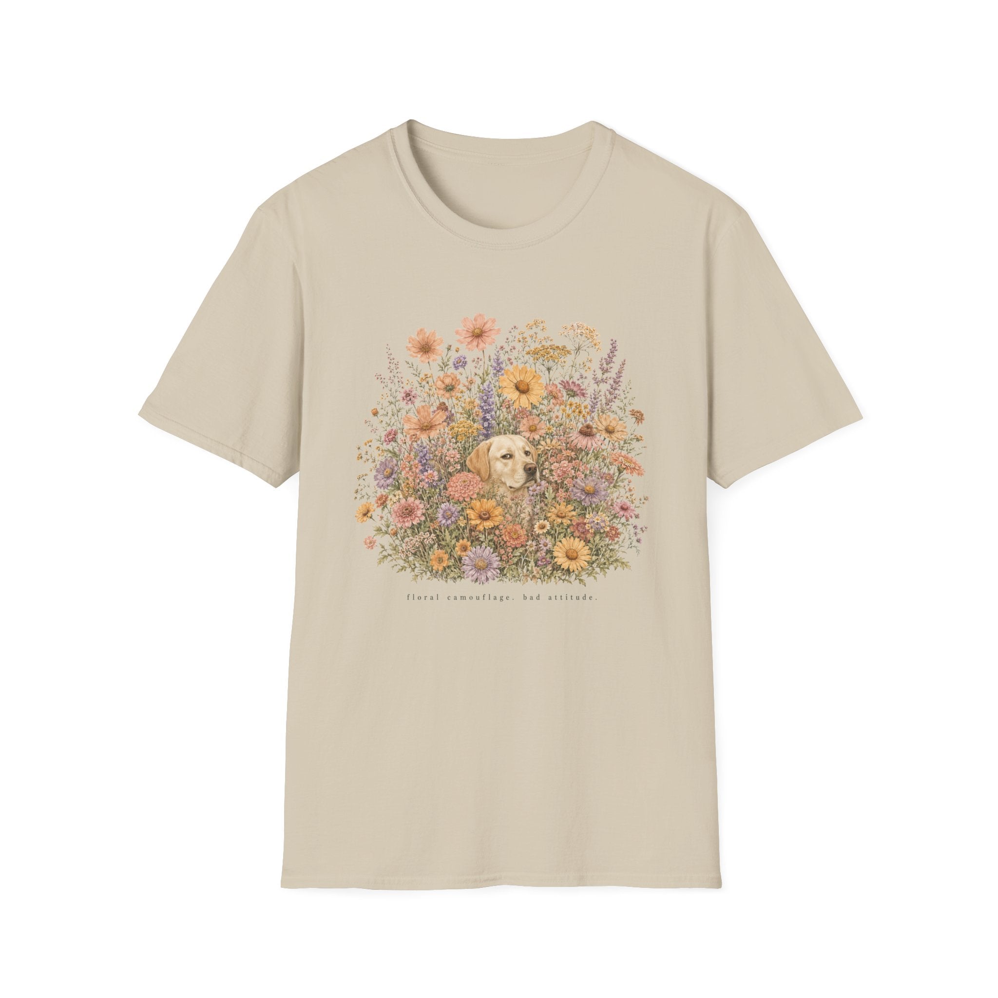 Golden Retriever Floral Camouflage T-Shirt