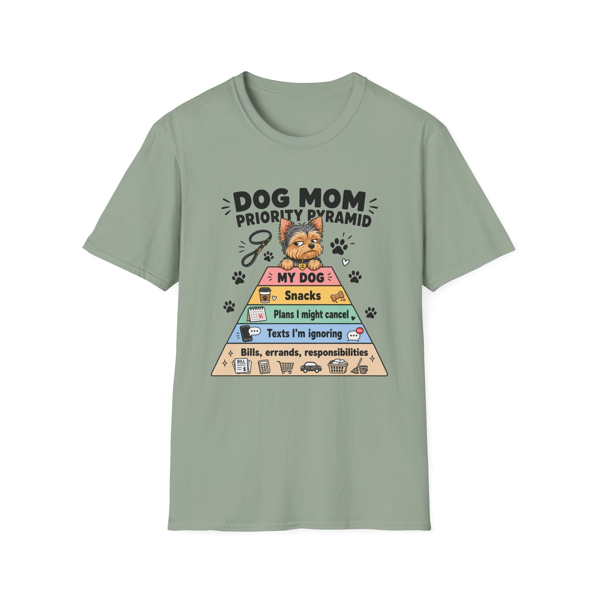 Dog Mom Priority Pyramid T-Shirt