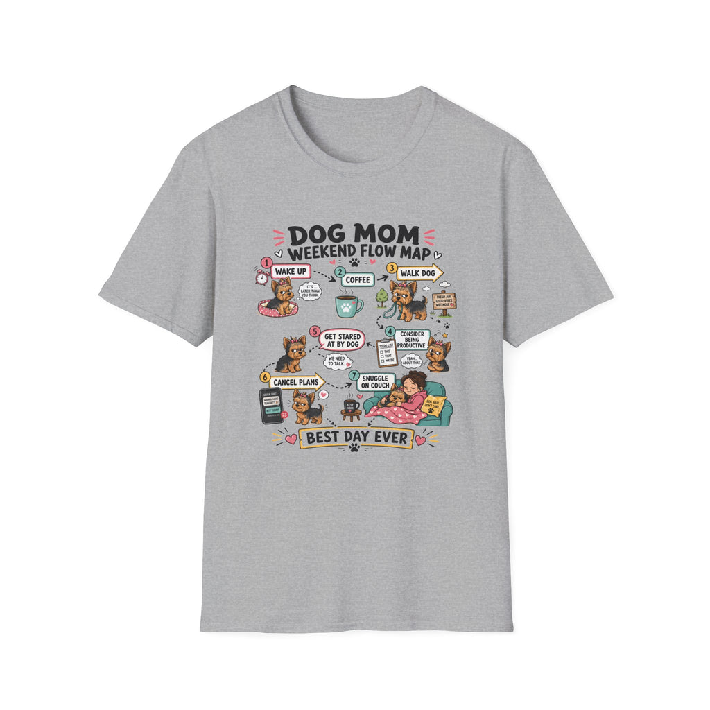 Dog Mom Weekend Flow Map T-Shirt
