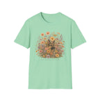 German Shepherd Floral Camouflage T-Shirt