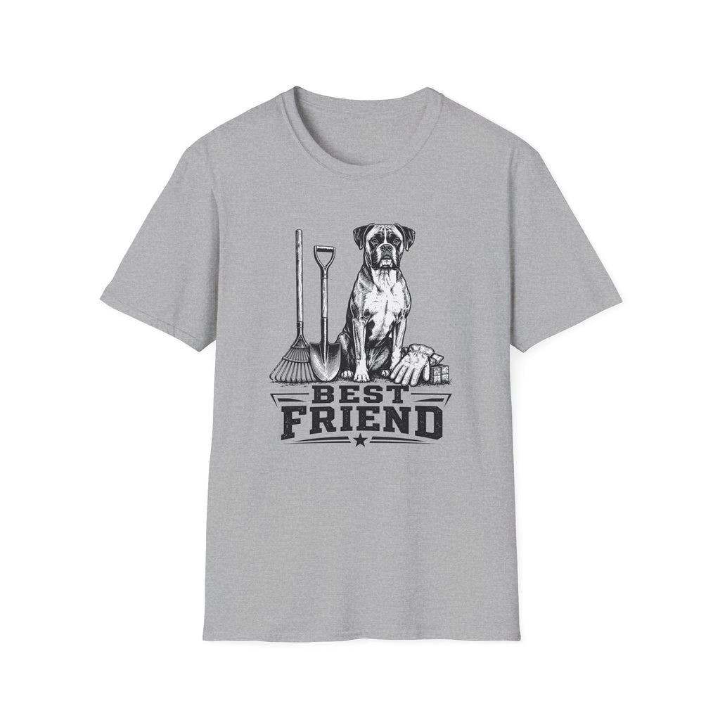 Boxer Best Friend Yardwork T-Shirt