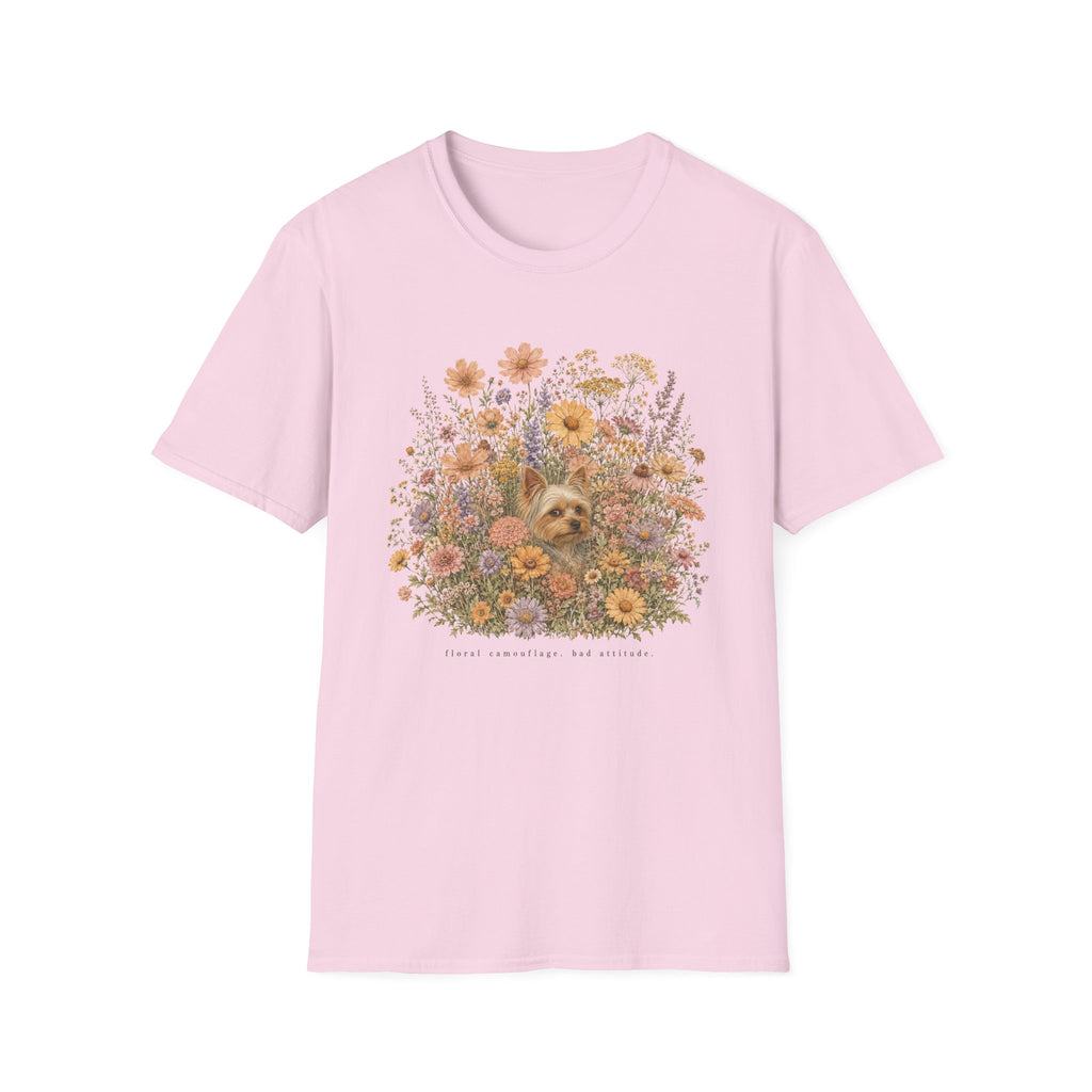 Yorkie Floral Camouflage T-Shirt