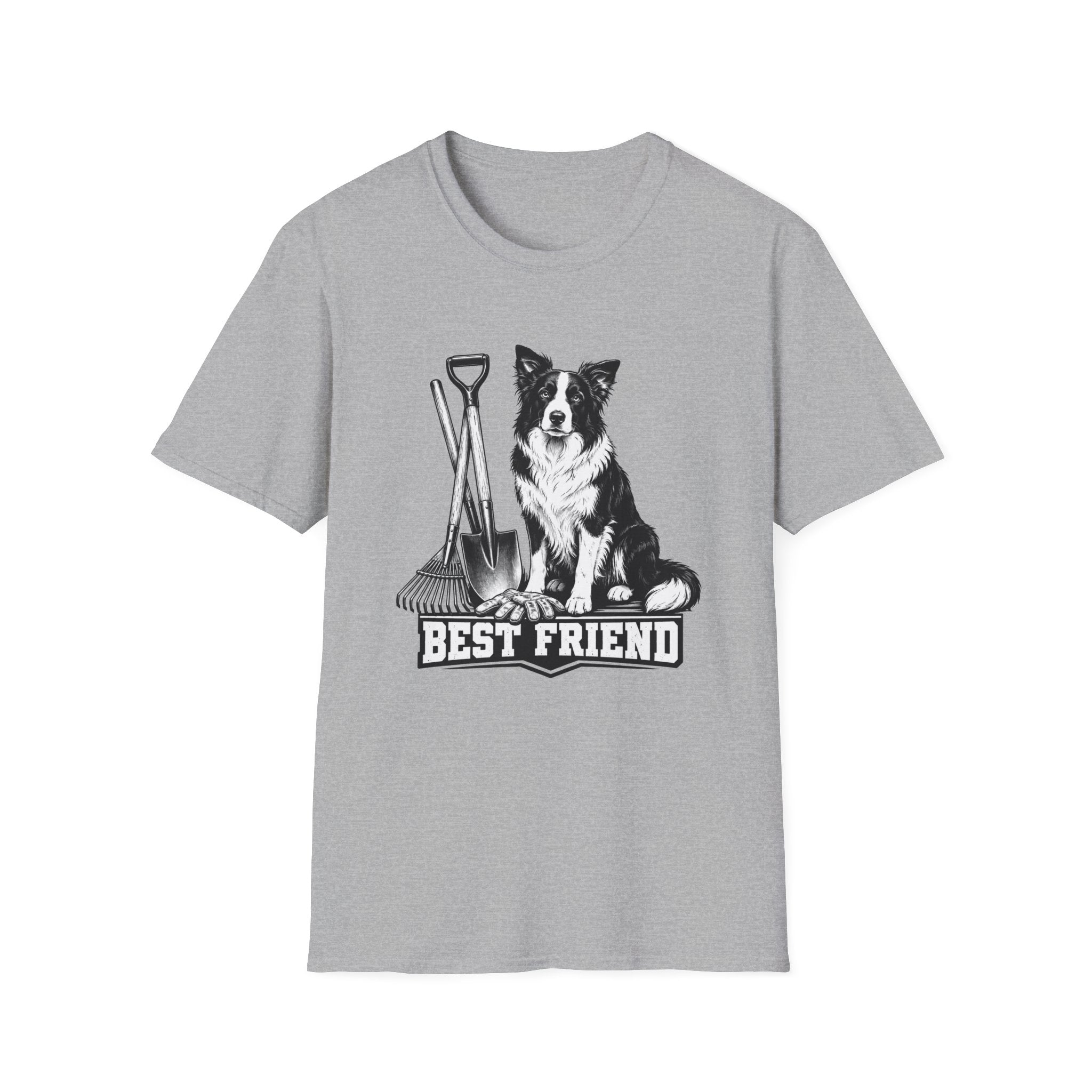 Border Collie Best Friend Yardwork T-Shirt