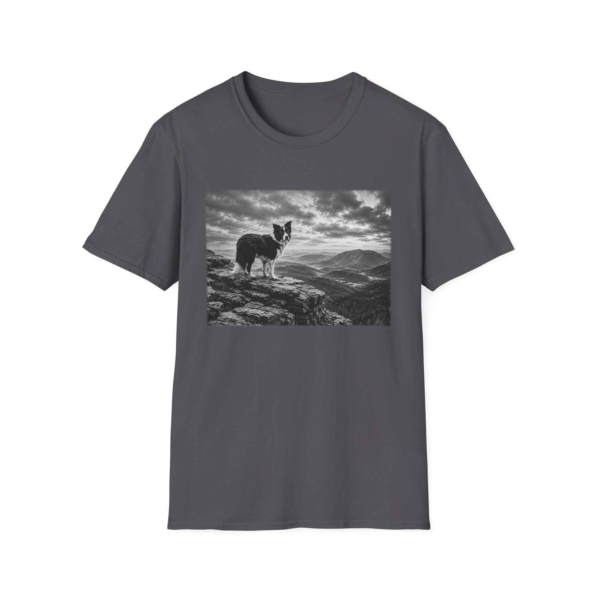 Border Collie On The Cliff Pose T-Shirt