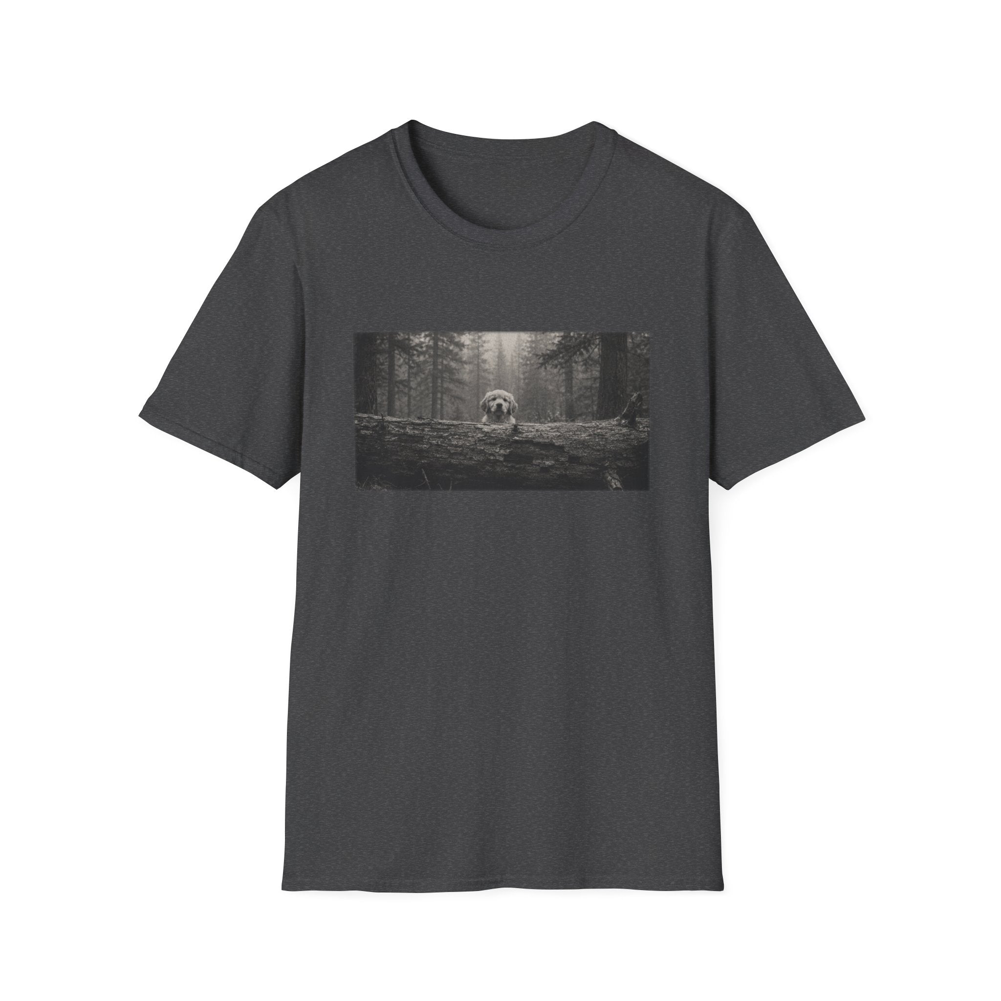 Retriever Behind A Log Pose T-Shirt