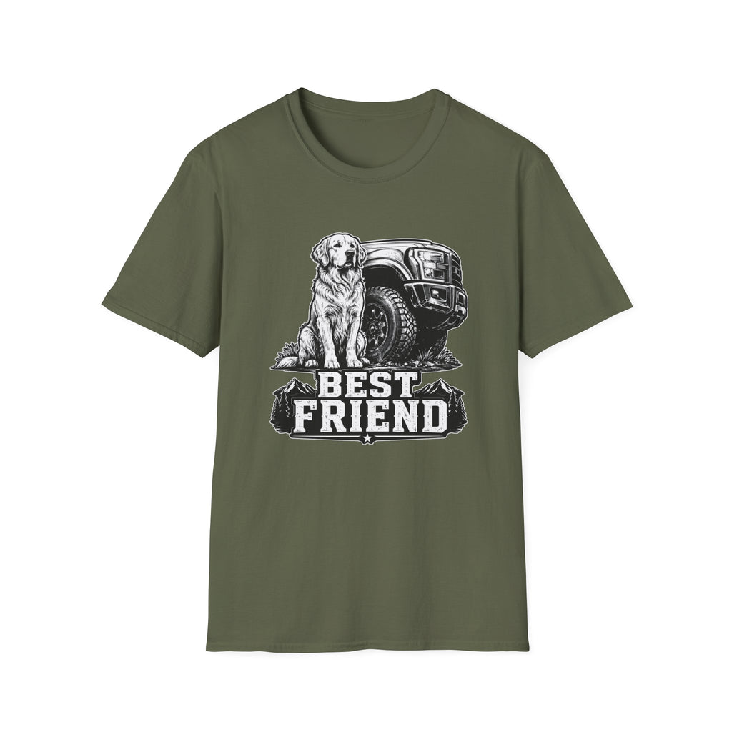 Golden Retriever Best Friend Truck T-Shirt