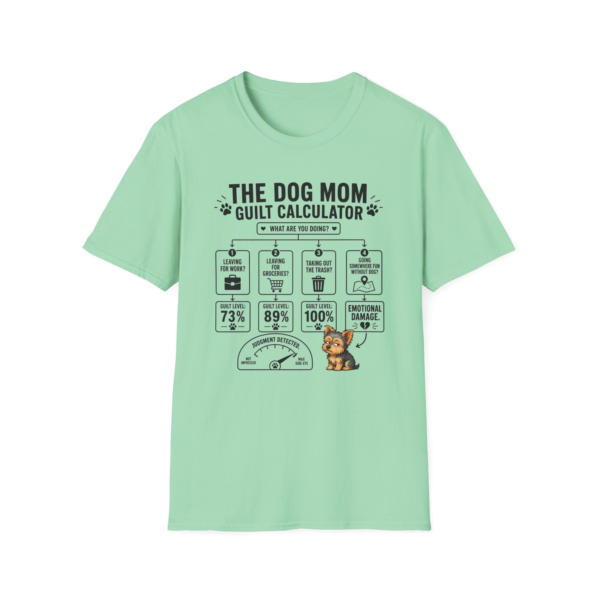 Dog Mom Guilt Calculator T-Shirt