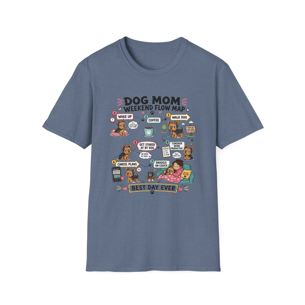 Dog Mom Weekend Flow Map T-Shirt