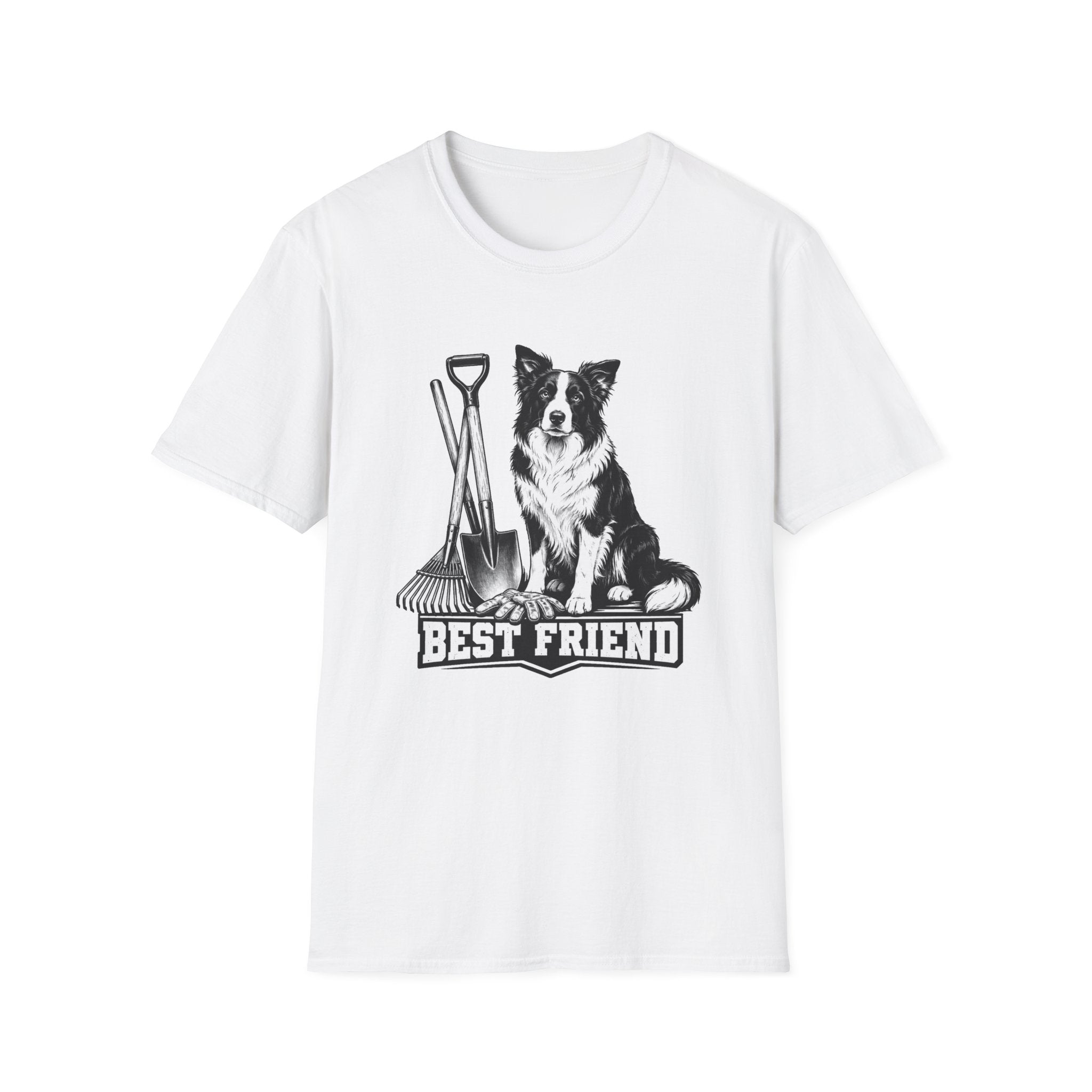 Border Collie Best Friend Yardwork T-Shirt