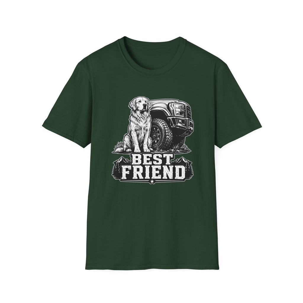 Golden Retriever Best Friend Truck T-Shirt