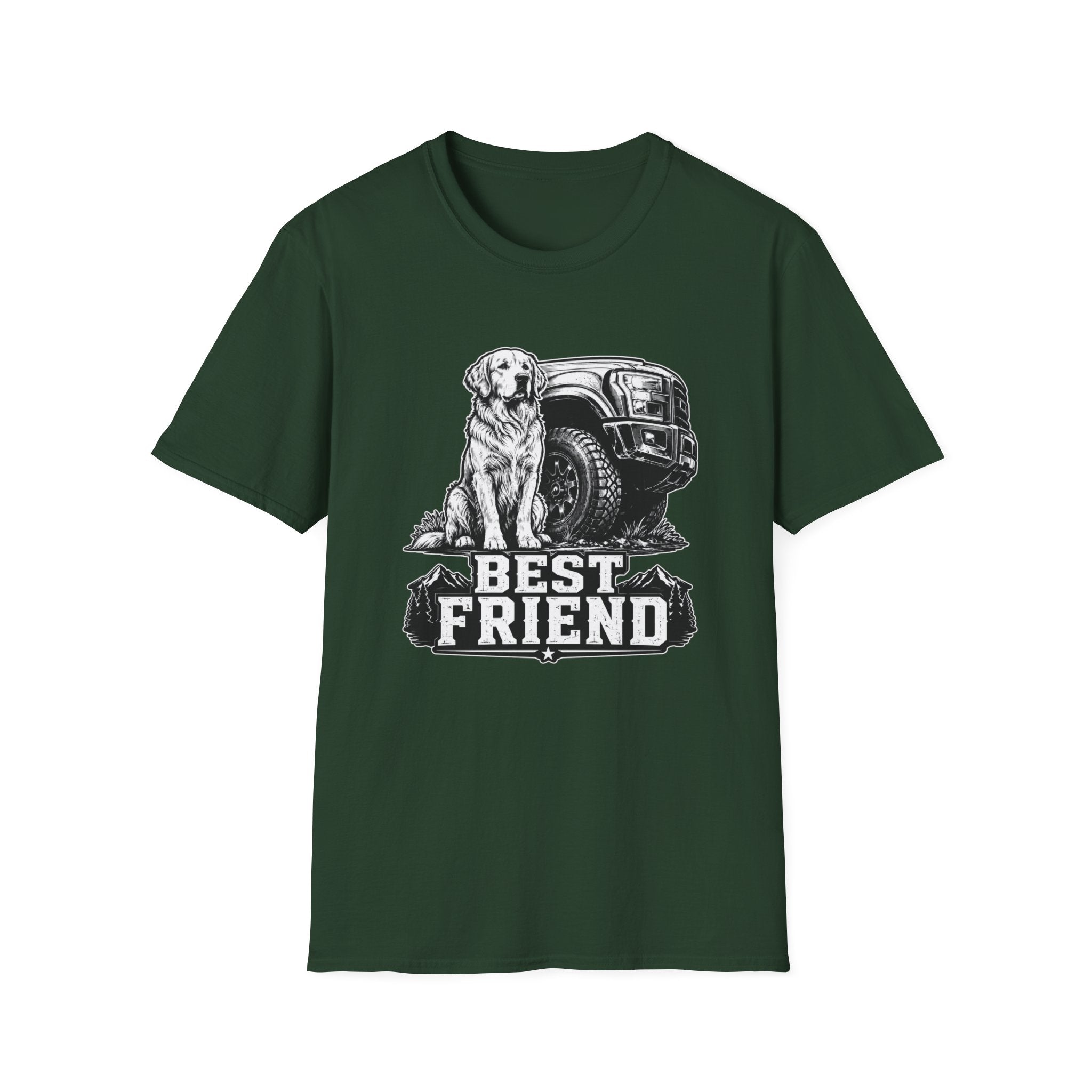Golden Retriever Best Friend Truck T-Shirt
