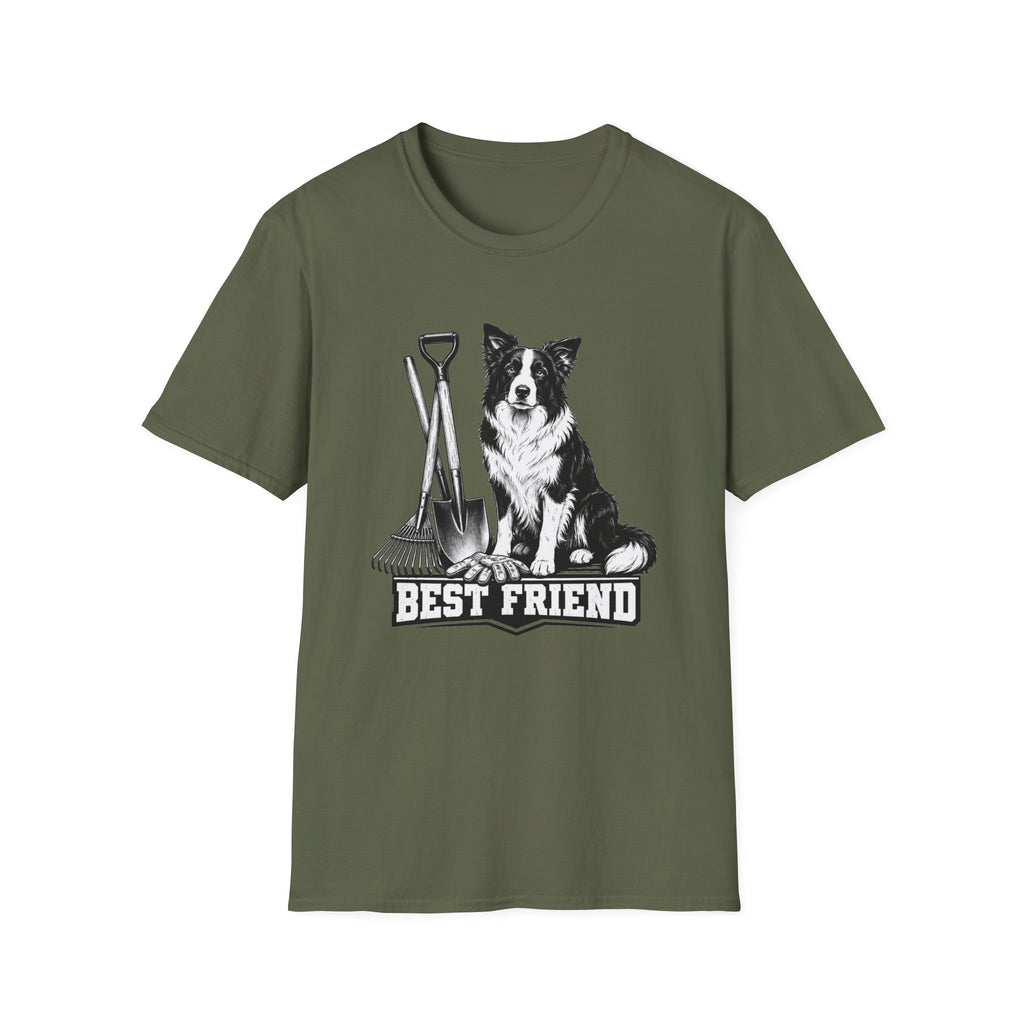 Border Collie Best Friend Yardwork T-Shirt