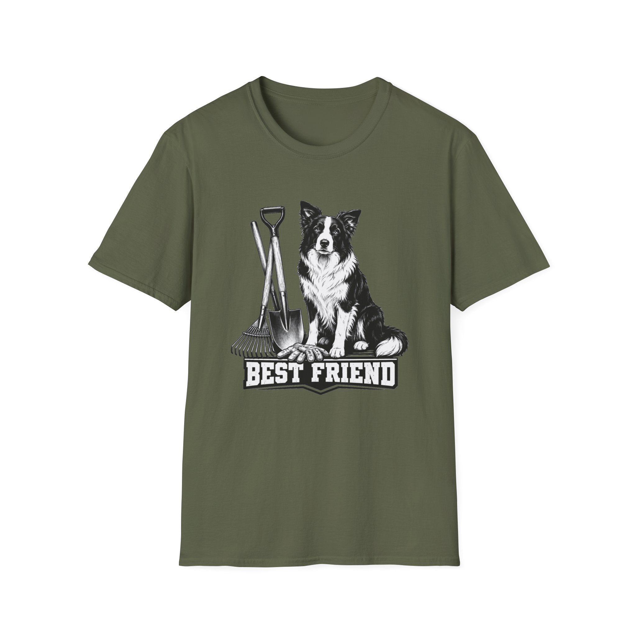 Border Collie Best Friend Yardwork T-Shirt