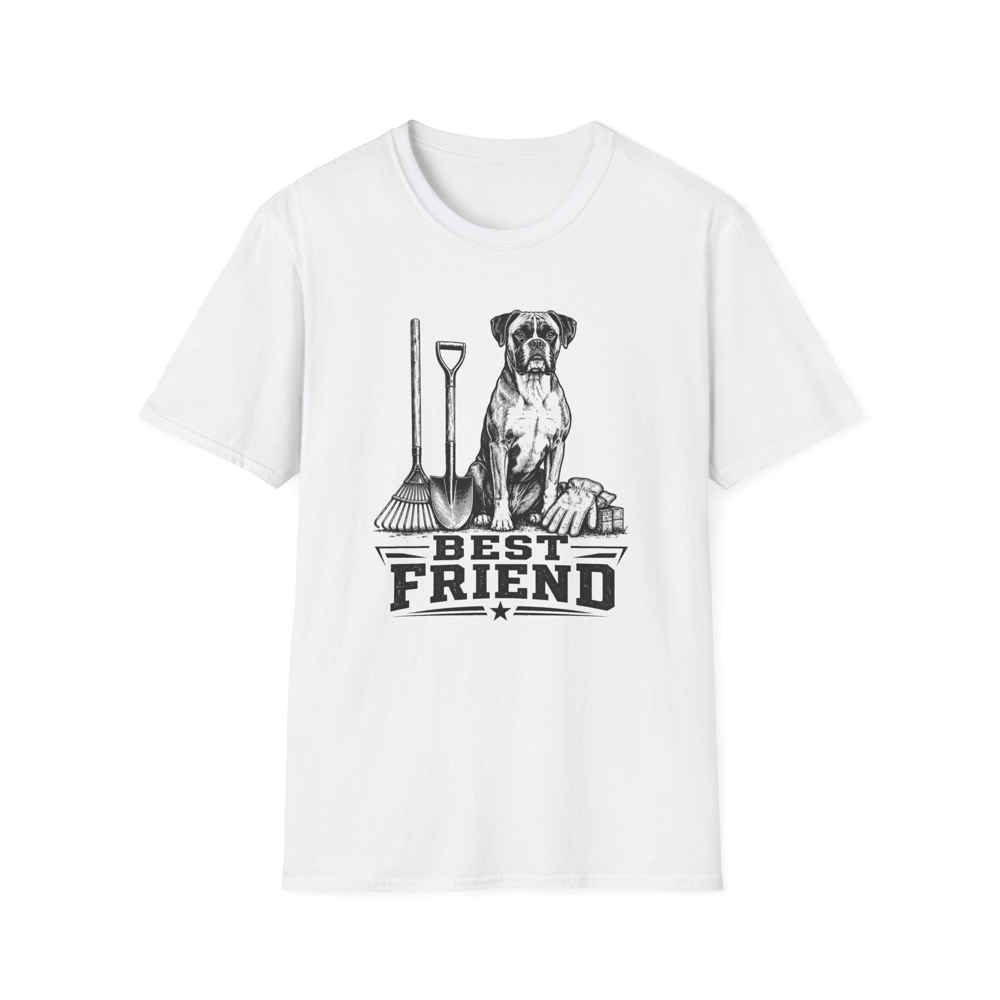 Boxer Best Friend Yardwork T-Shirt