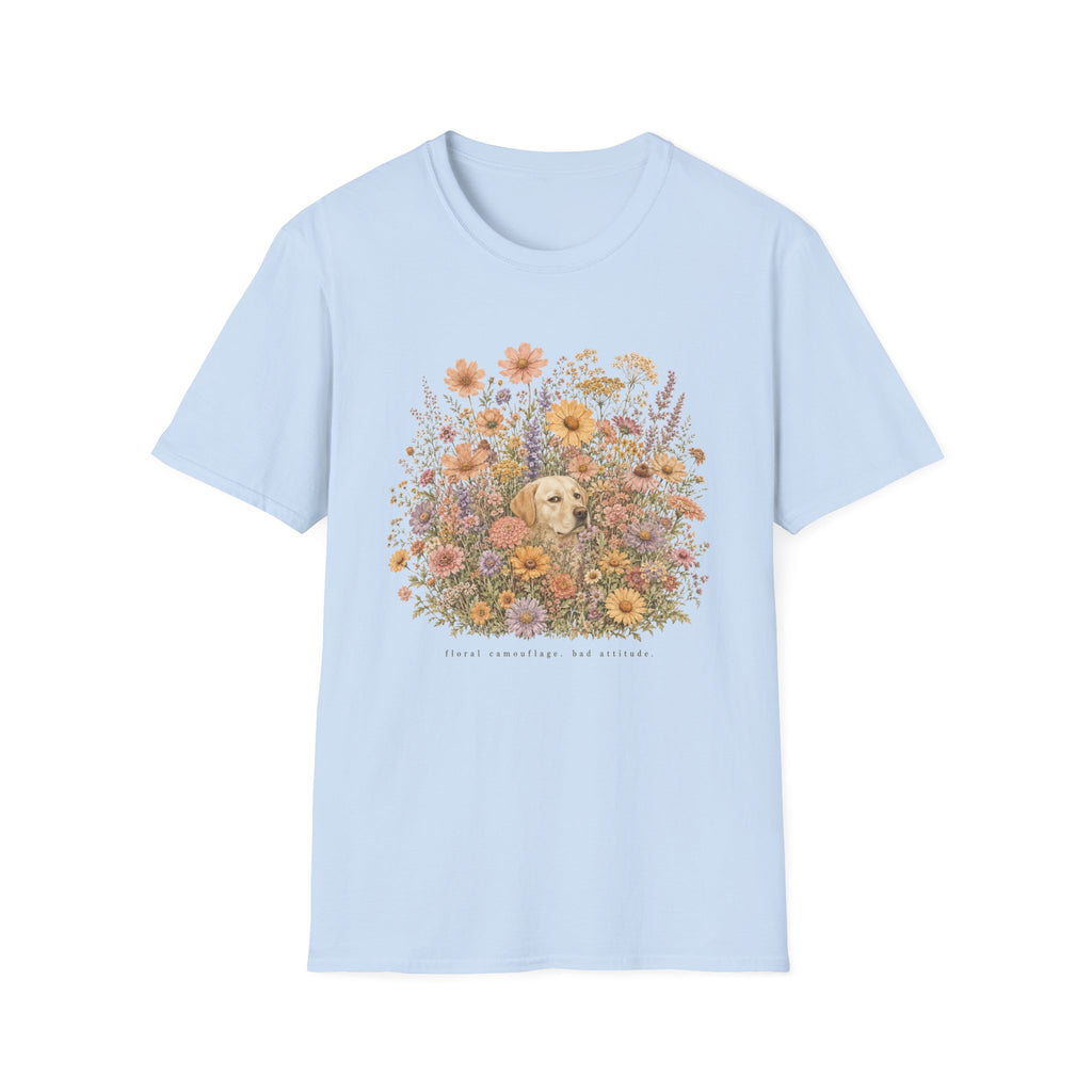Golden Retriever Floral Camouflage T-Shirt