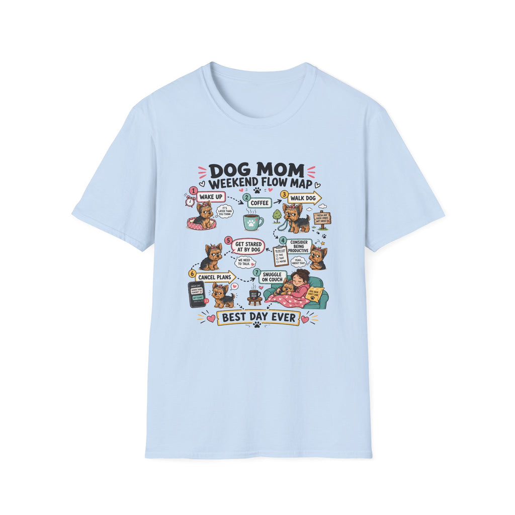 Dog Mom Weekend Flow Map T-Shirt