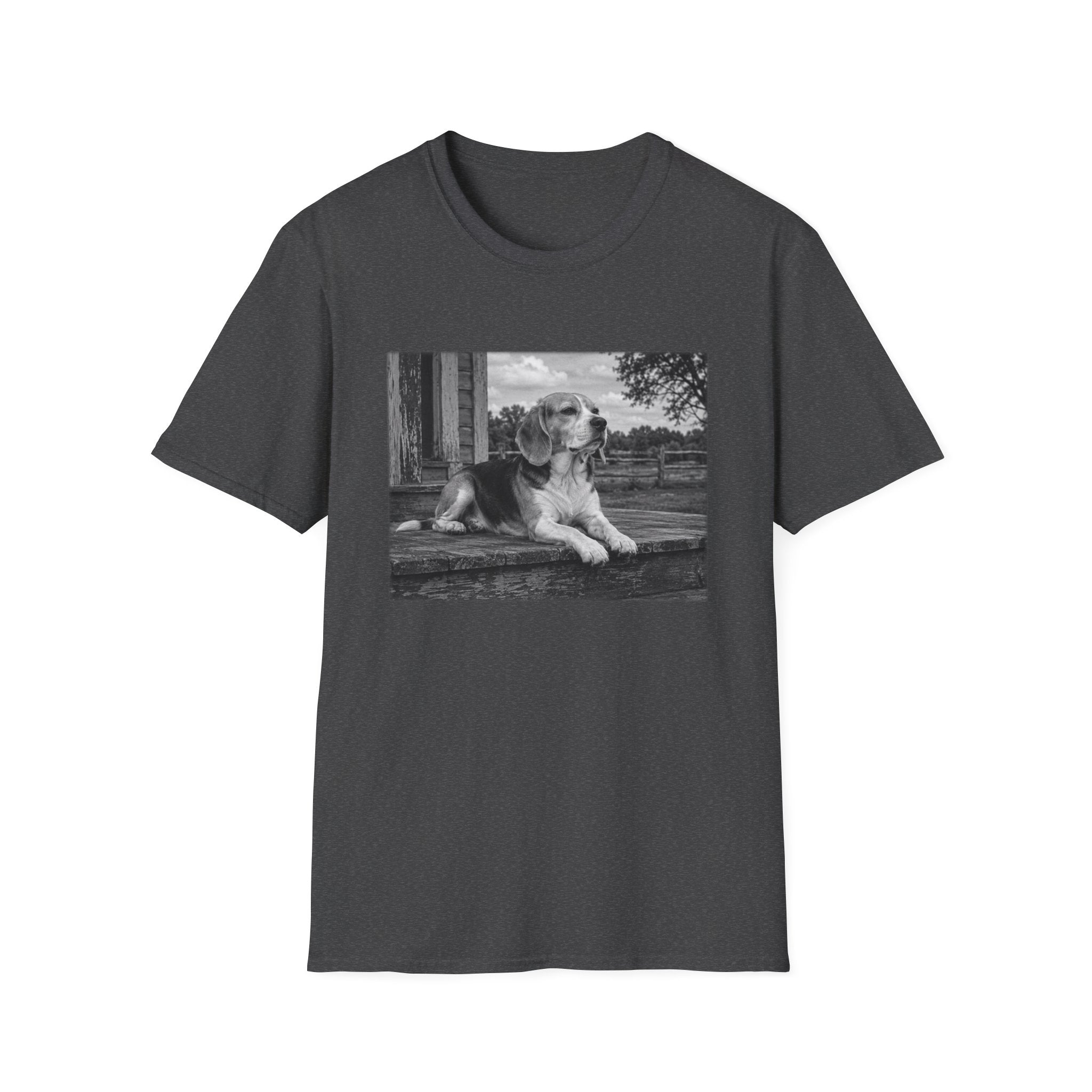Beagle Sitting On The Porch Pose T-Shirt